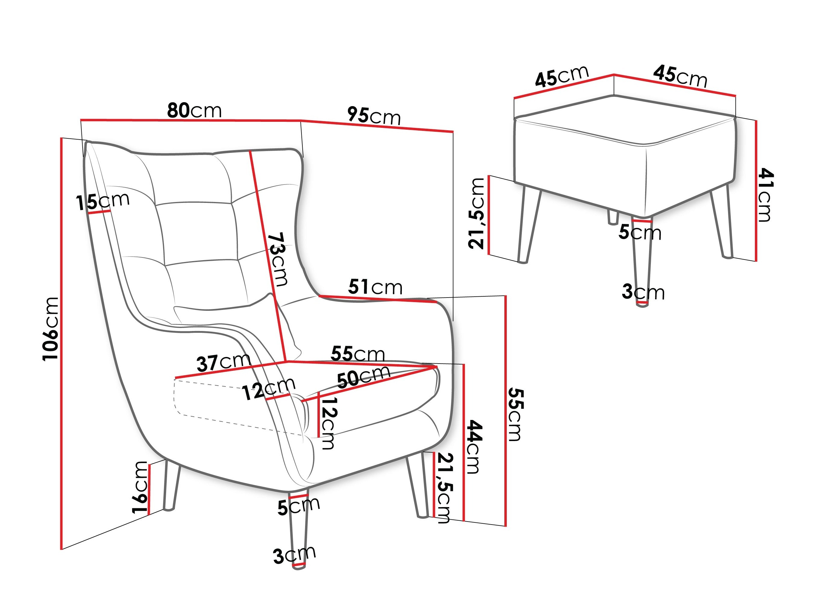 Armchair Comfivo Ulmus VII (Lambi 12)