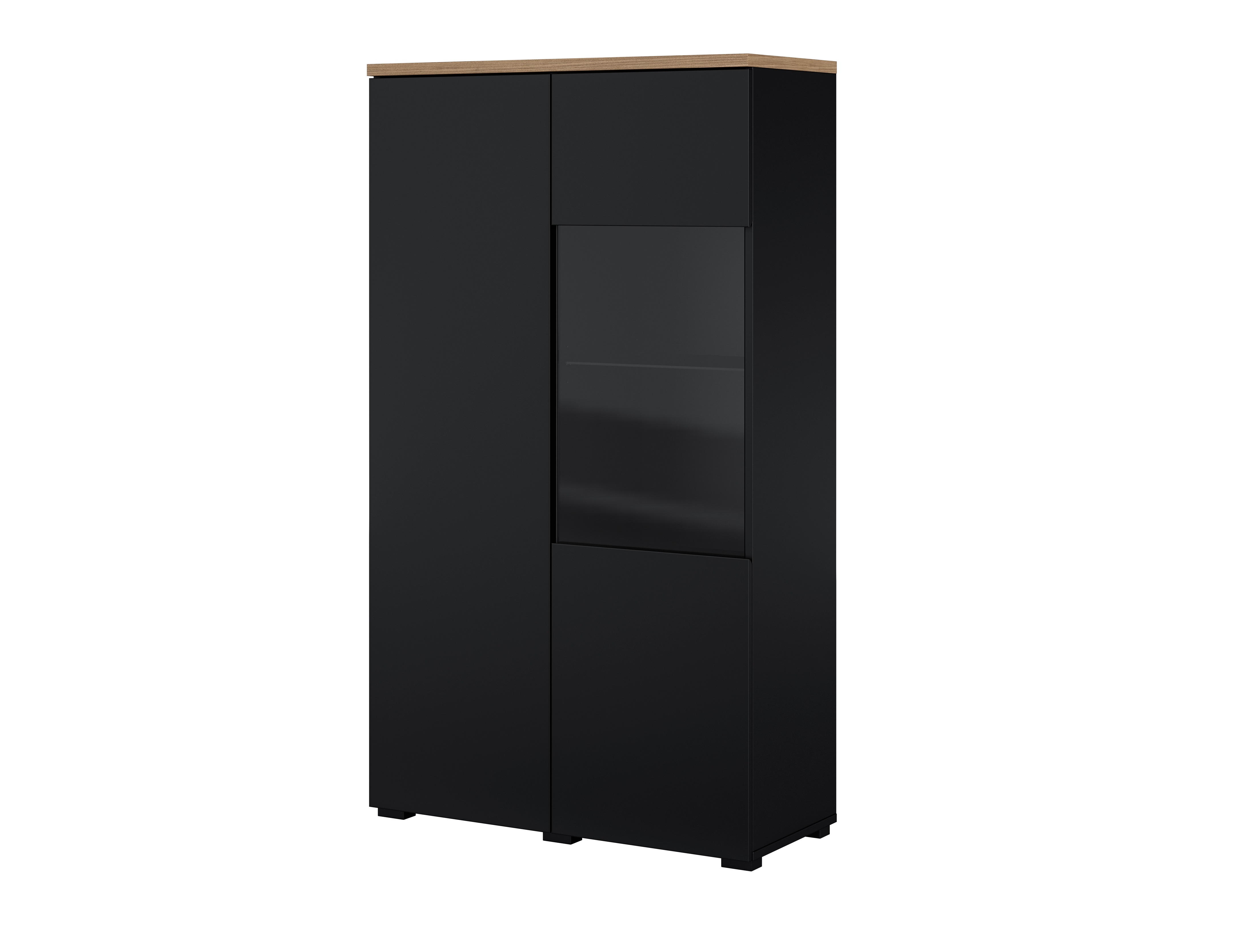 Bookcase Baletu 108 (Black + Oak)