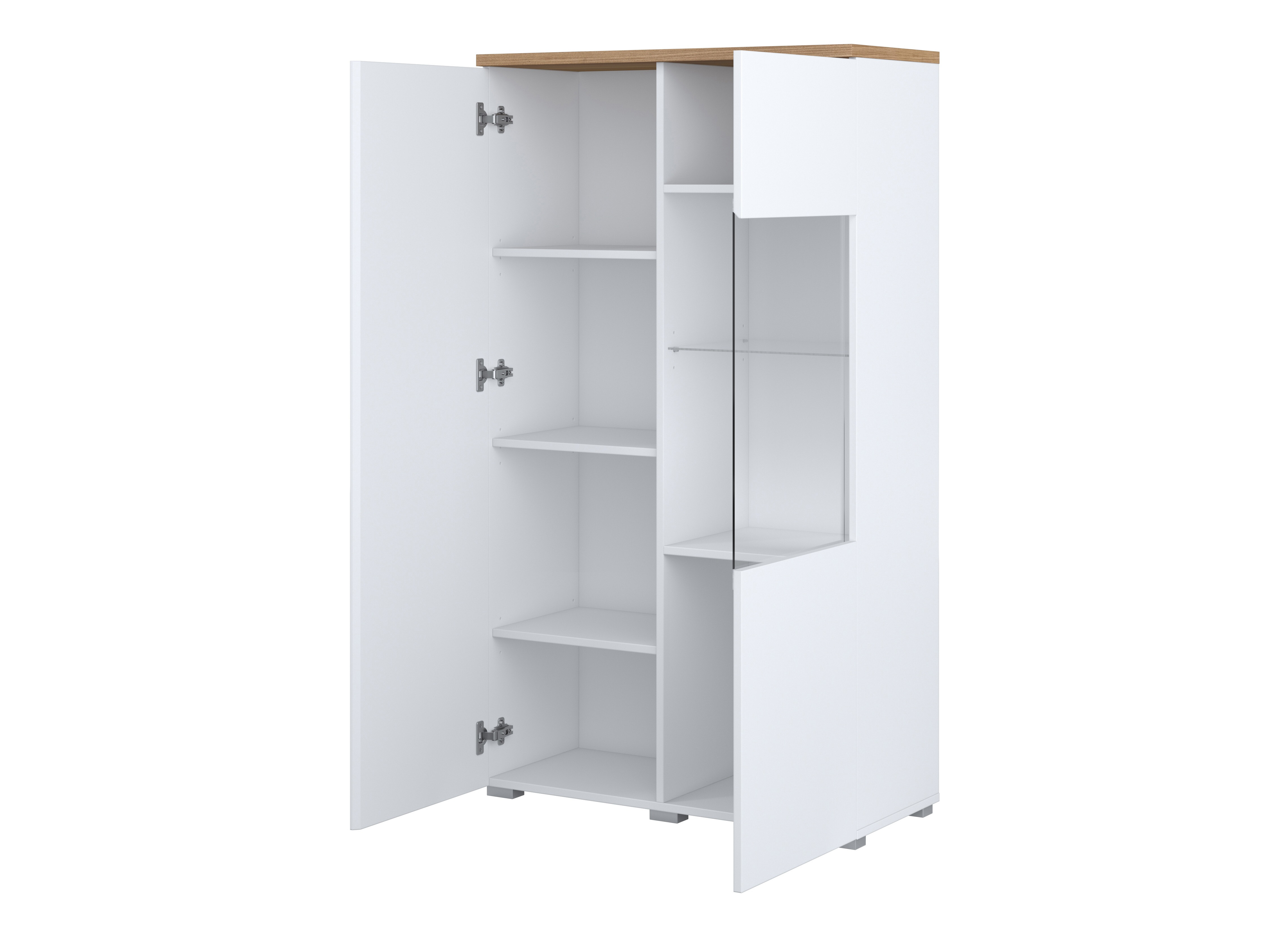 Bookcase Baletu 108 (White + Oak)