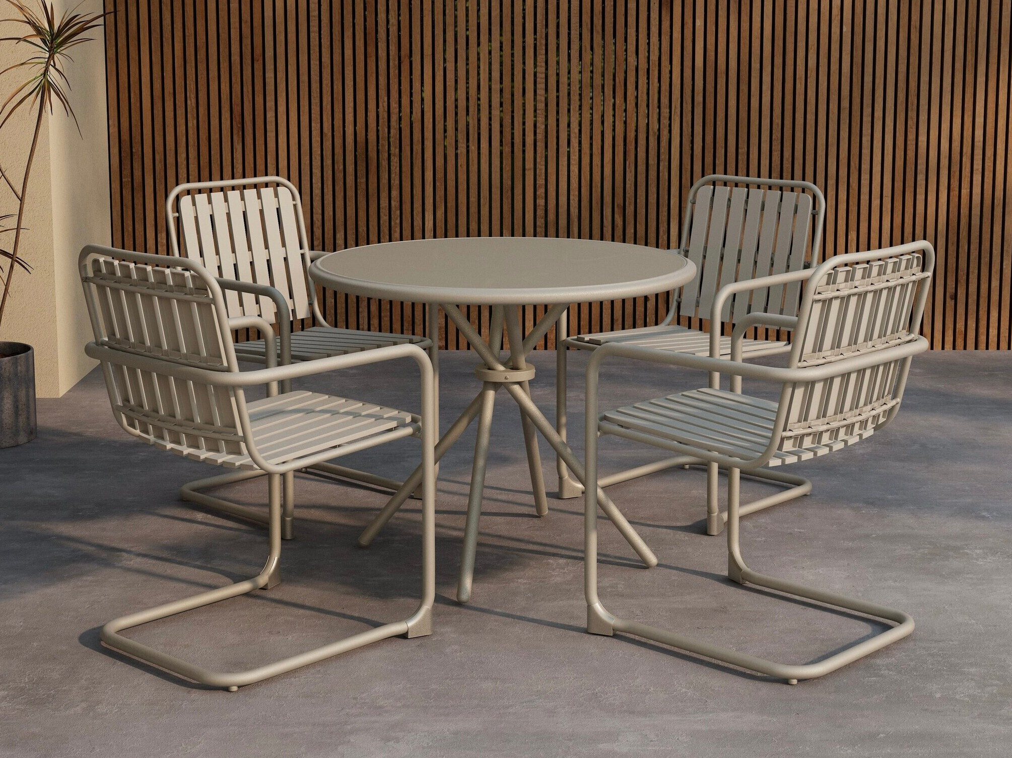 Table and chairs set Dallas 5192 (Beige)