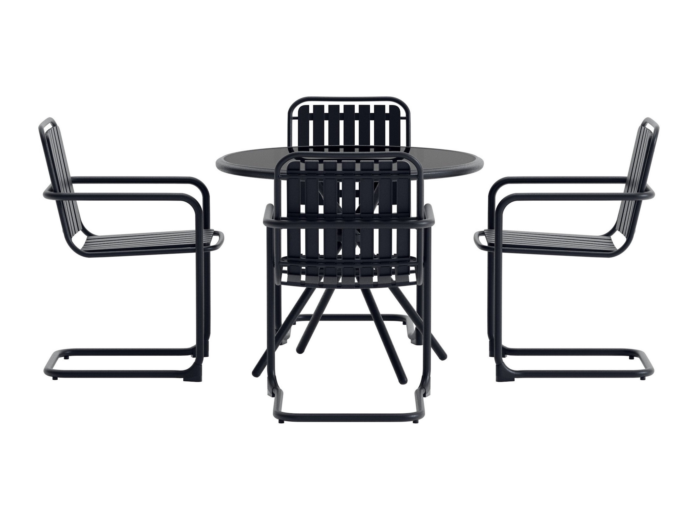 Table and chairs set Dallas 5192 (Black)