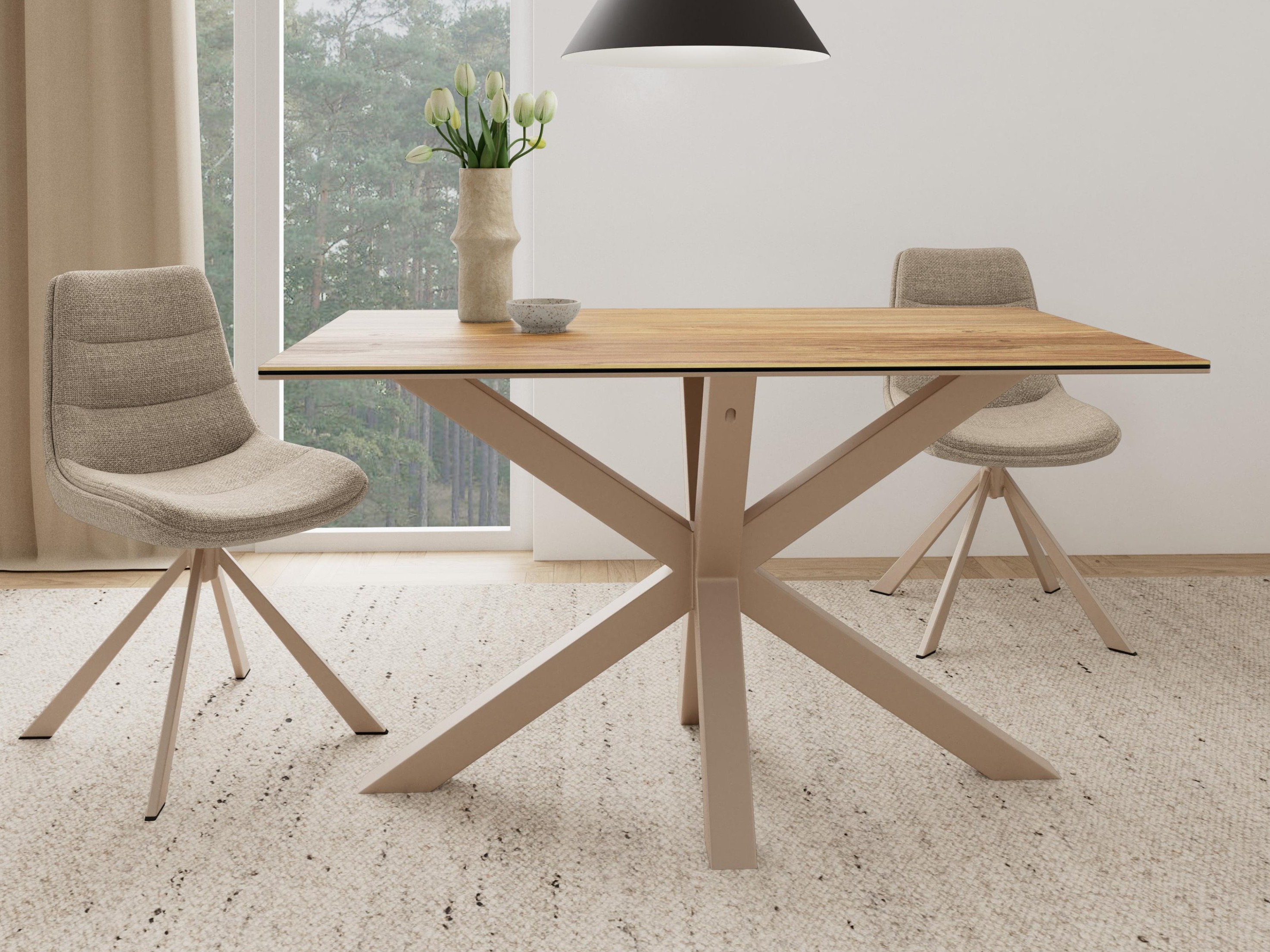 Table Norsica 918 (Wild oak + Grey)