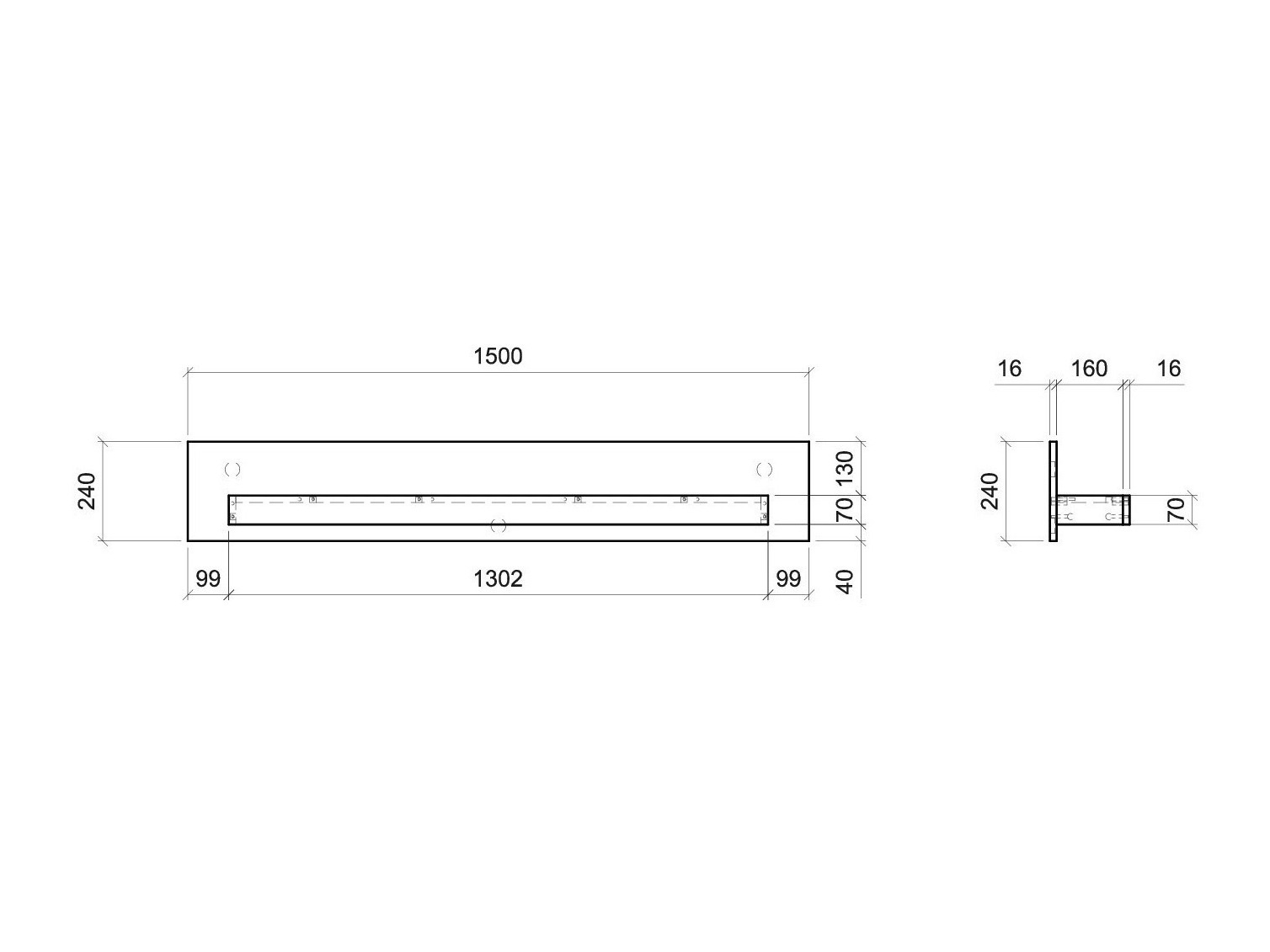Wall shelf Balelbu 107