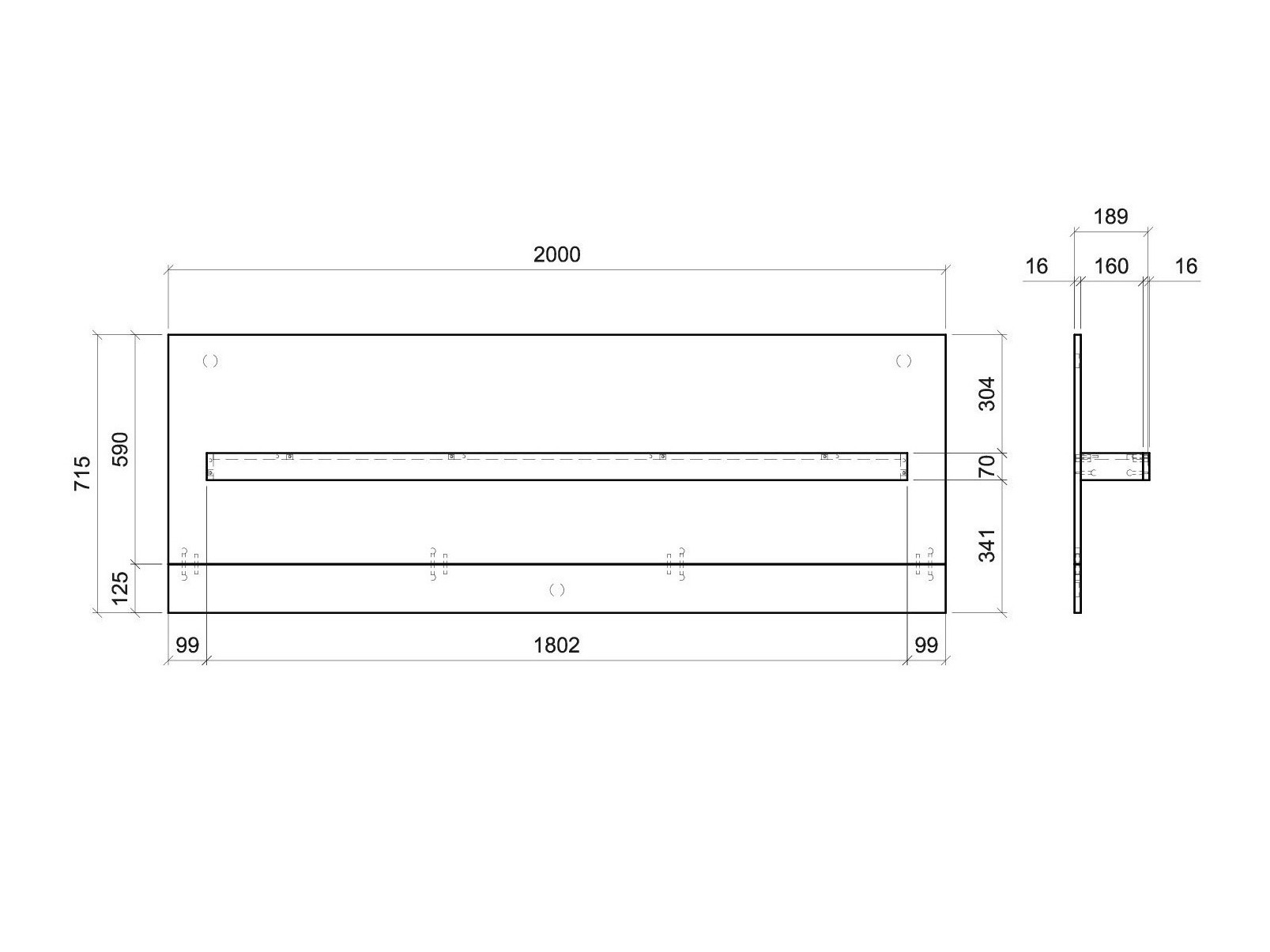 Wall shelf Balelbu 109