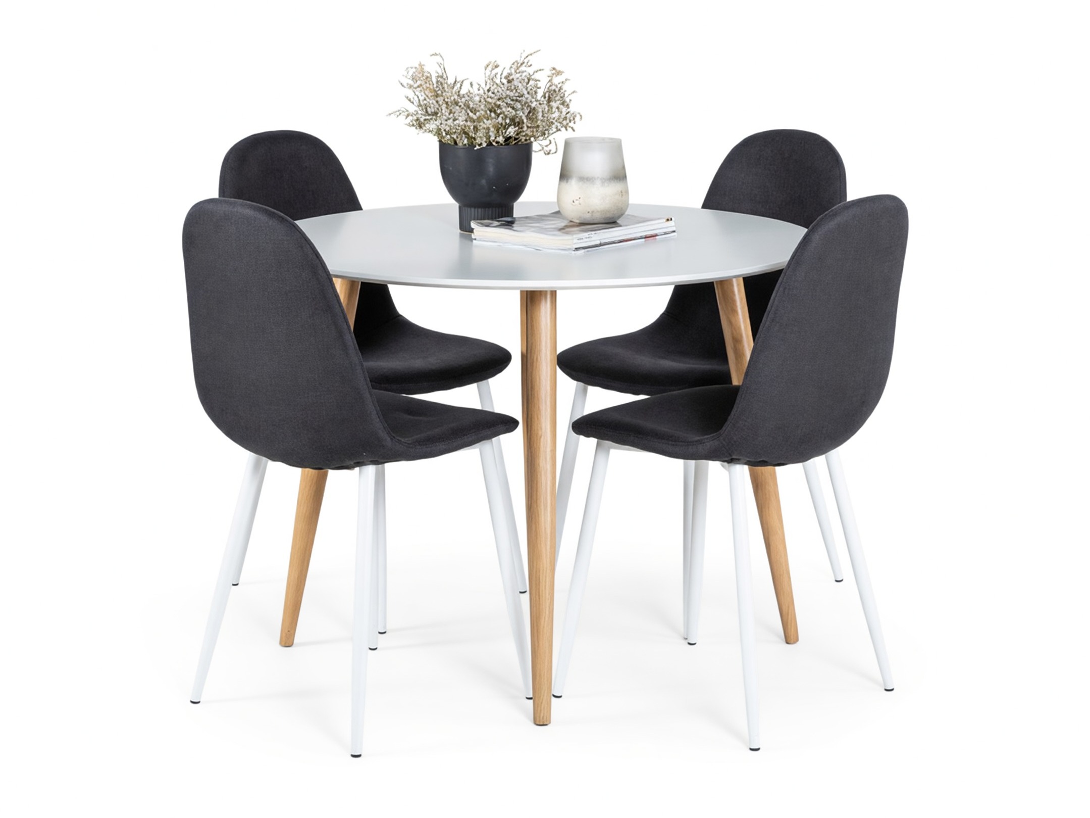 Dining set Dallas 291 (Black + White)