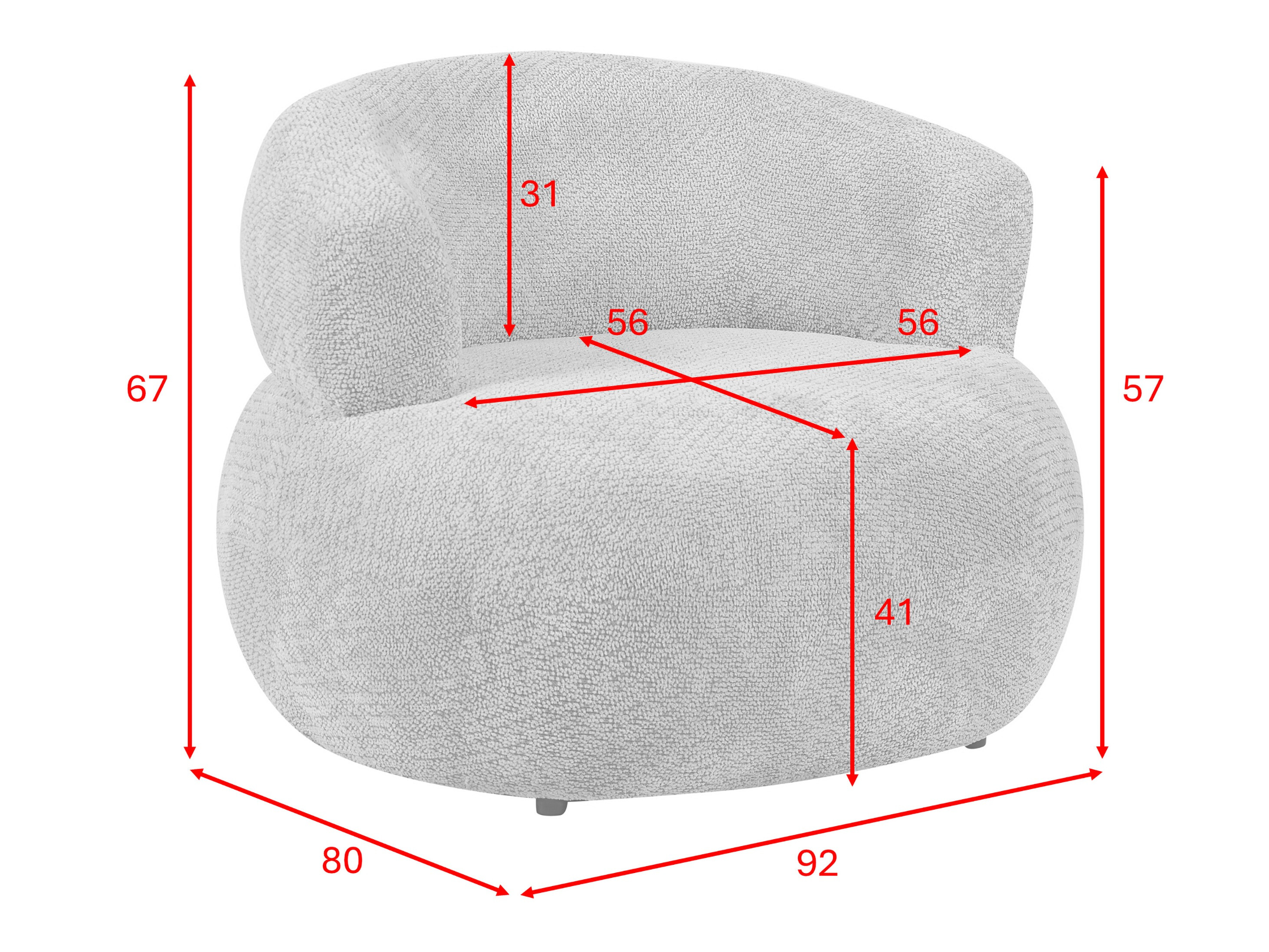 Armchair Anaheim 102 (White)