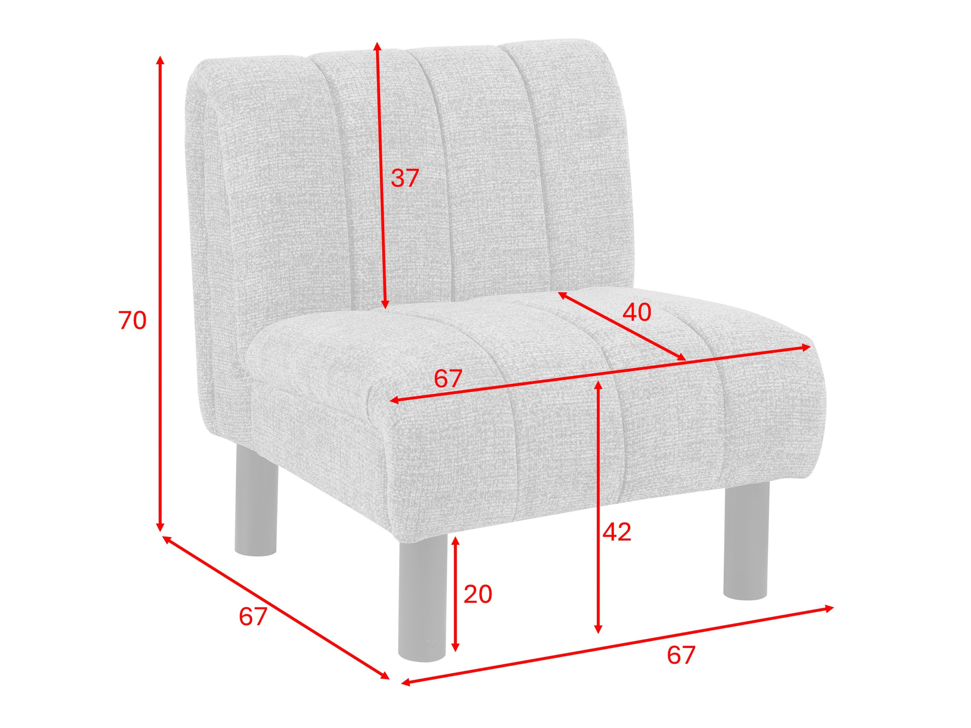 Armchair Anaheim 103 (Light beige)