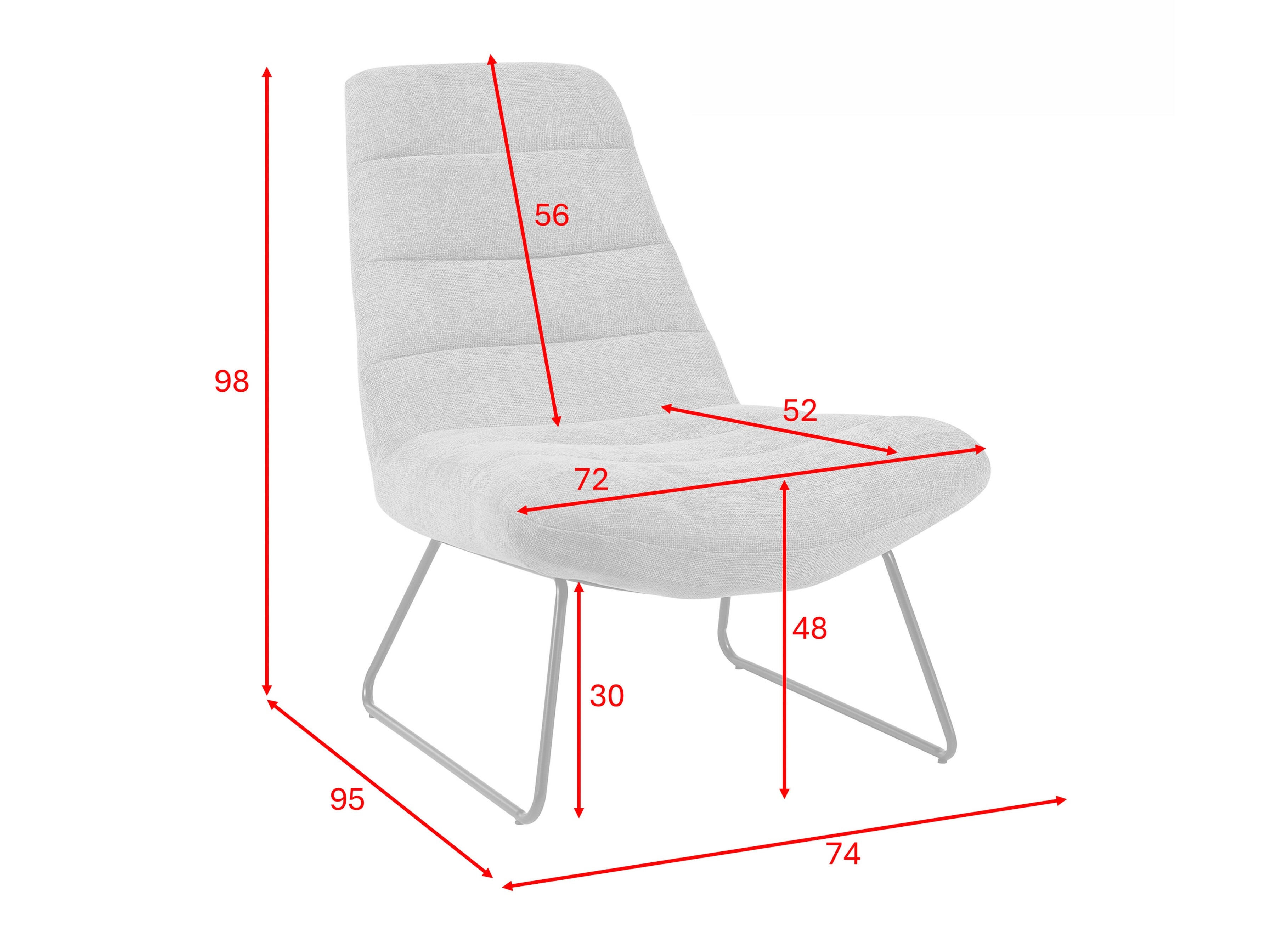 Armchair Anaheim 105 (Dark grey)