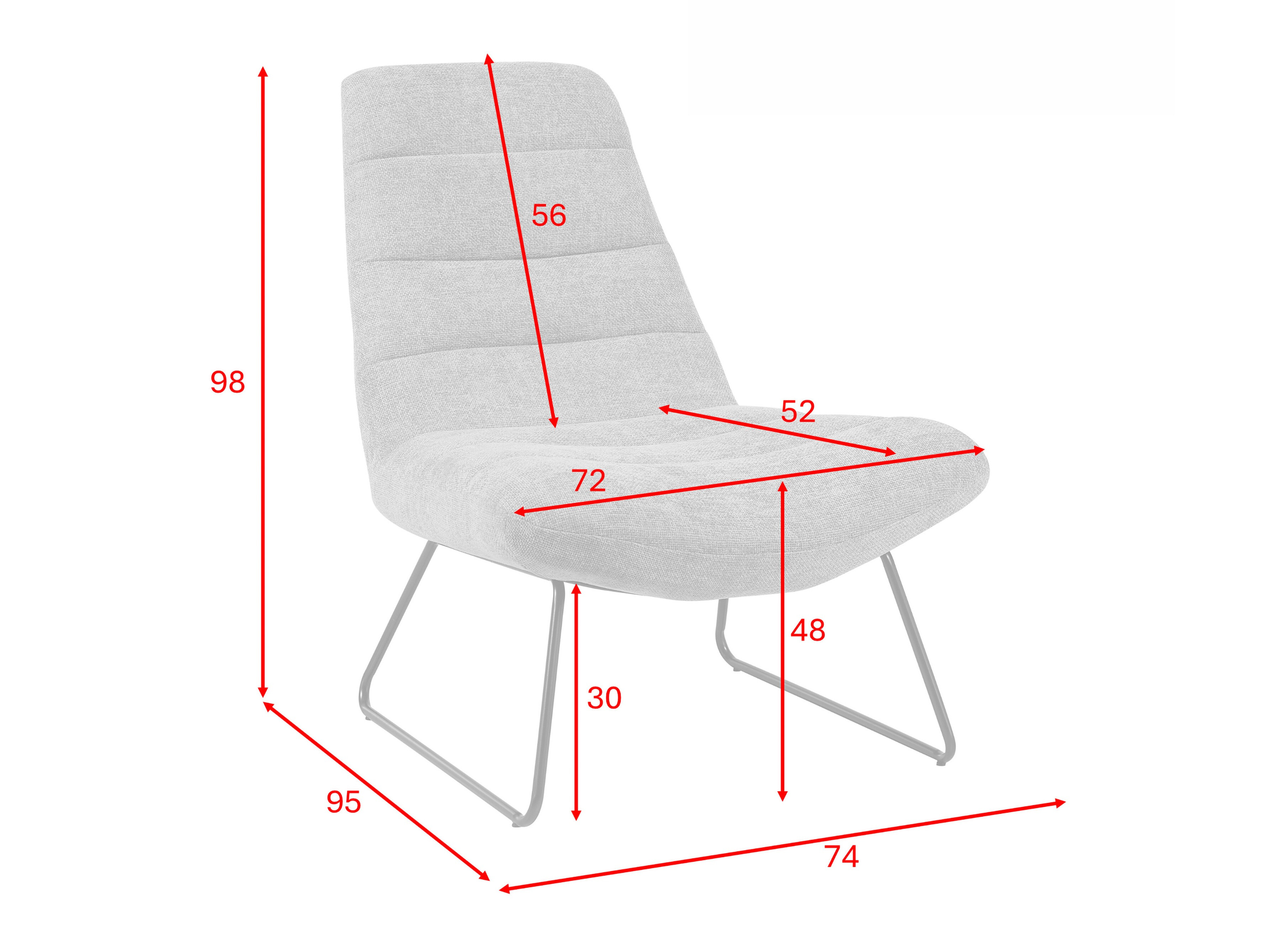 Armchair Anaheim 105 (Light brown)