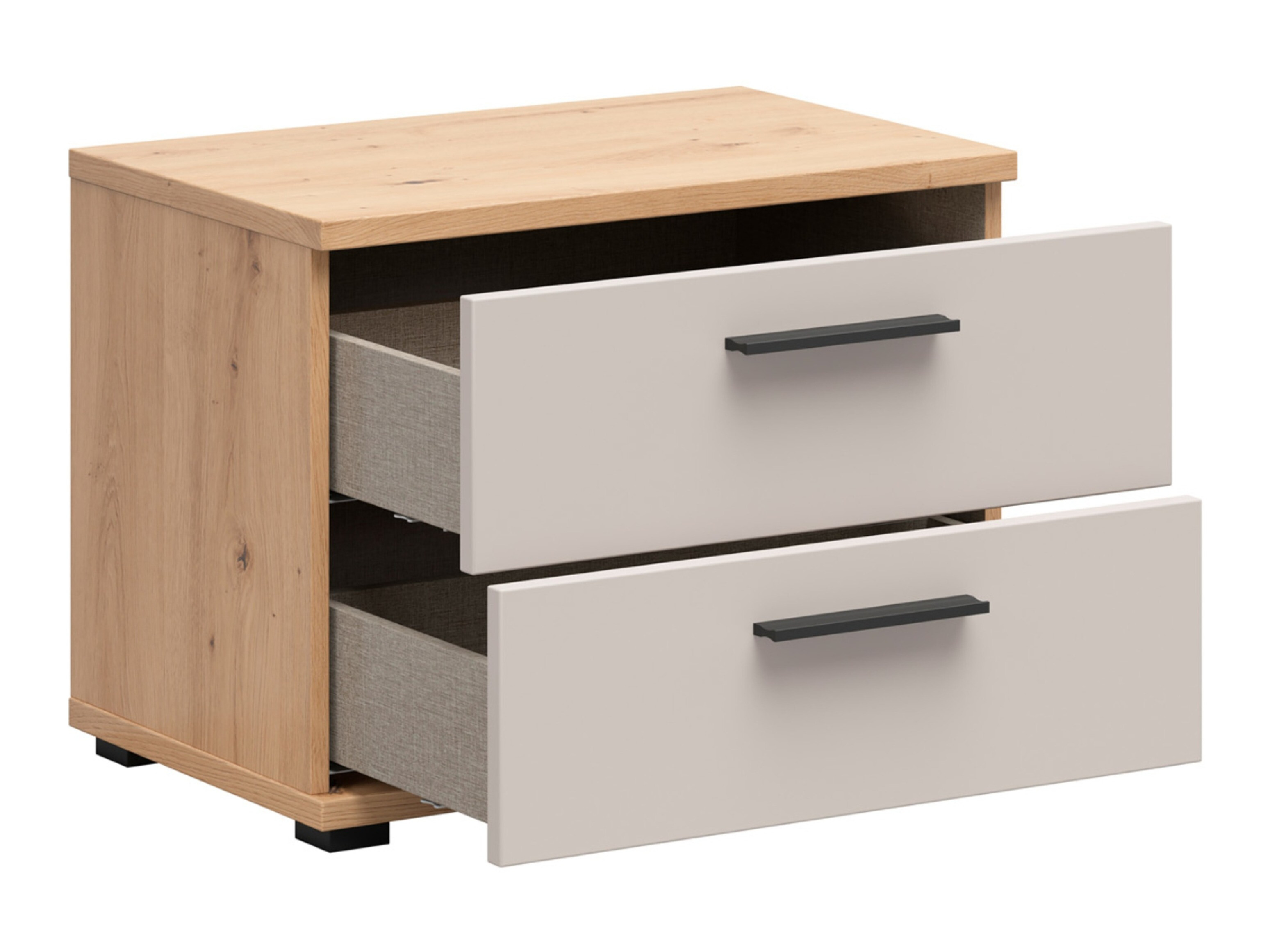 Bedside table Livcali 100 (Artisan oak + Cashmere)