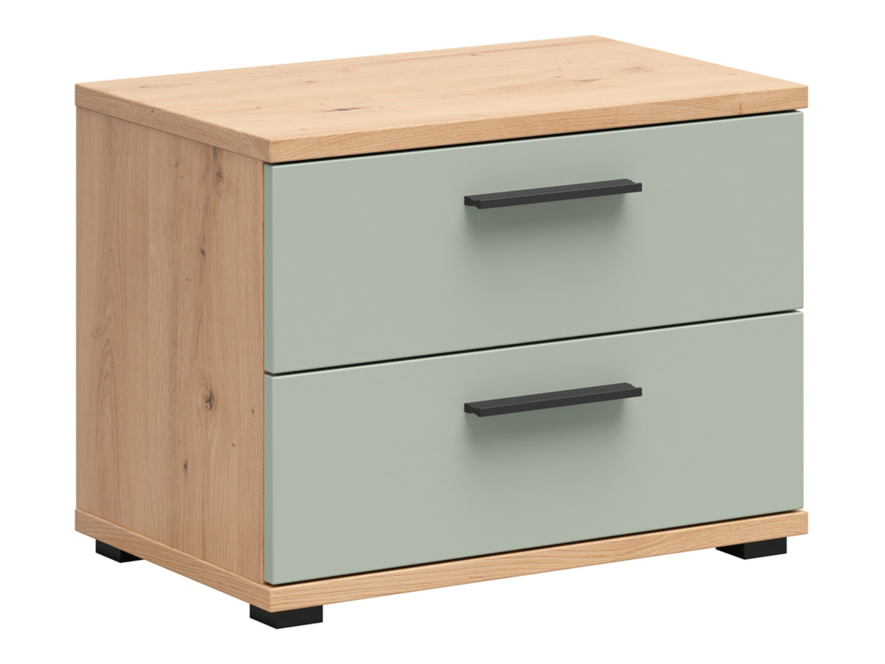 Bedside table Livcali 100 (Green + Artisan oak)