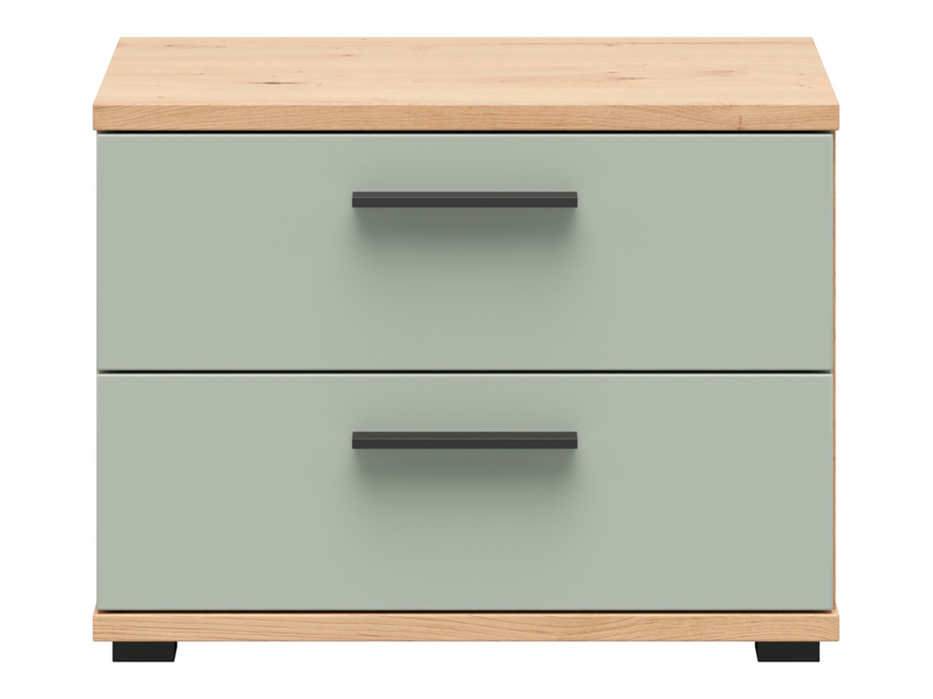 Bedside table Livcali 100 (Green + Artisan oak)