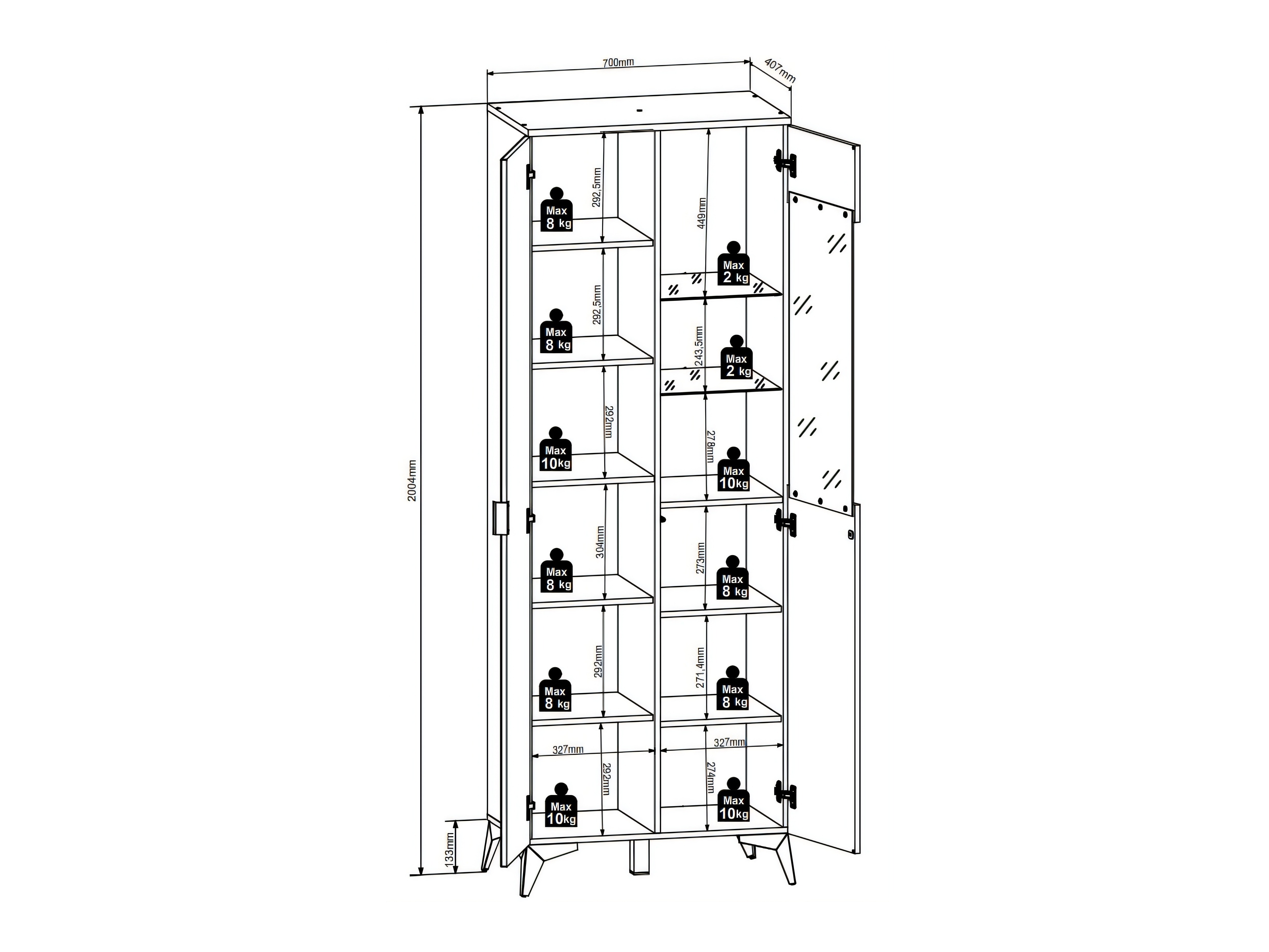 Bookcase Ruvmeli 107