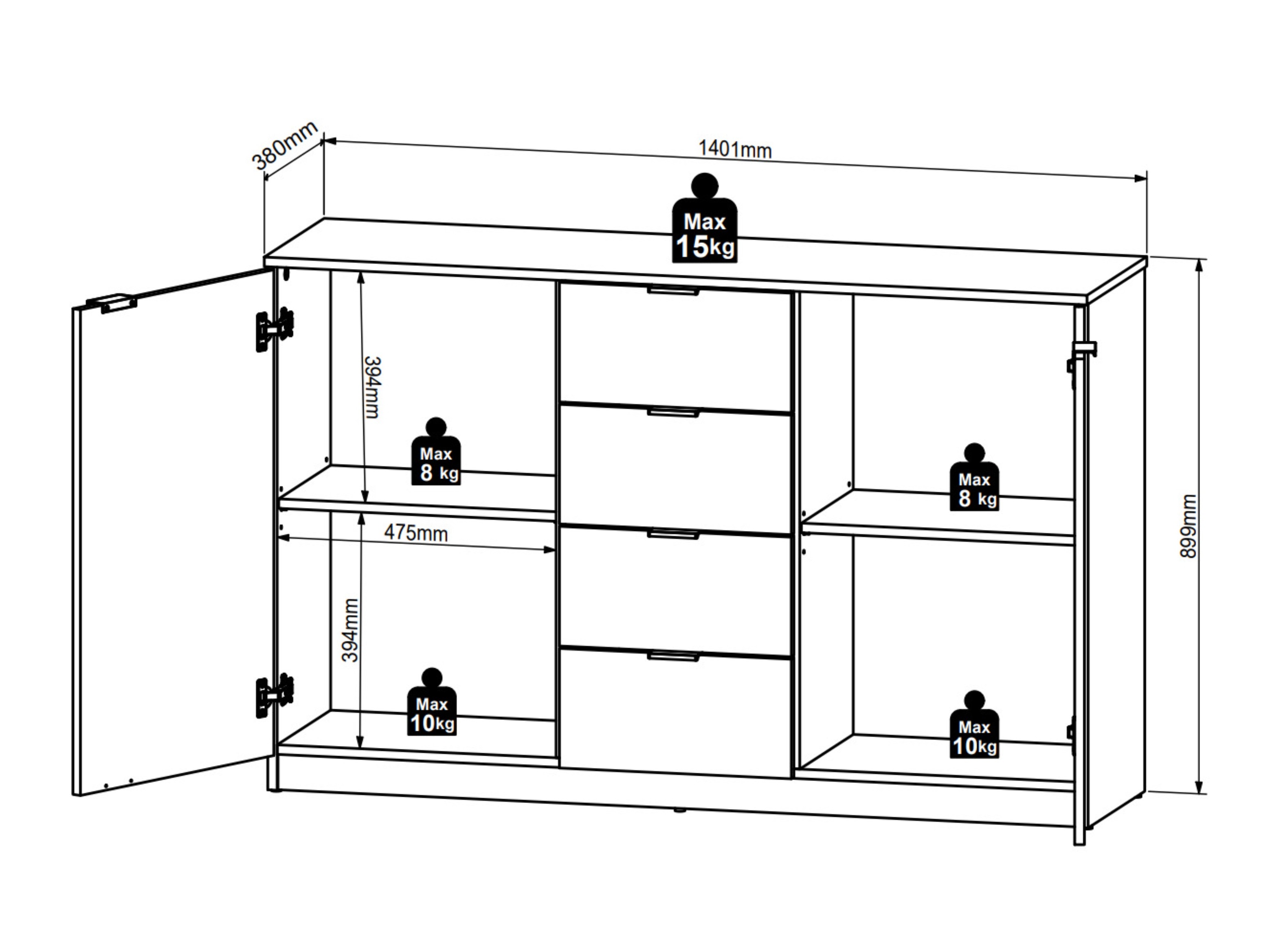 Chest of drawers Testolo 100