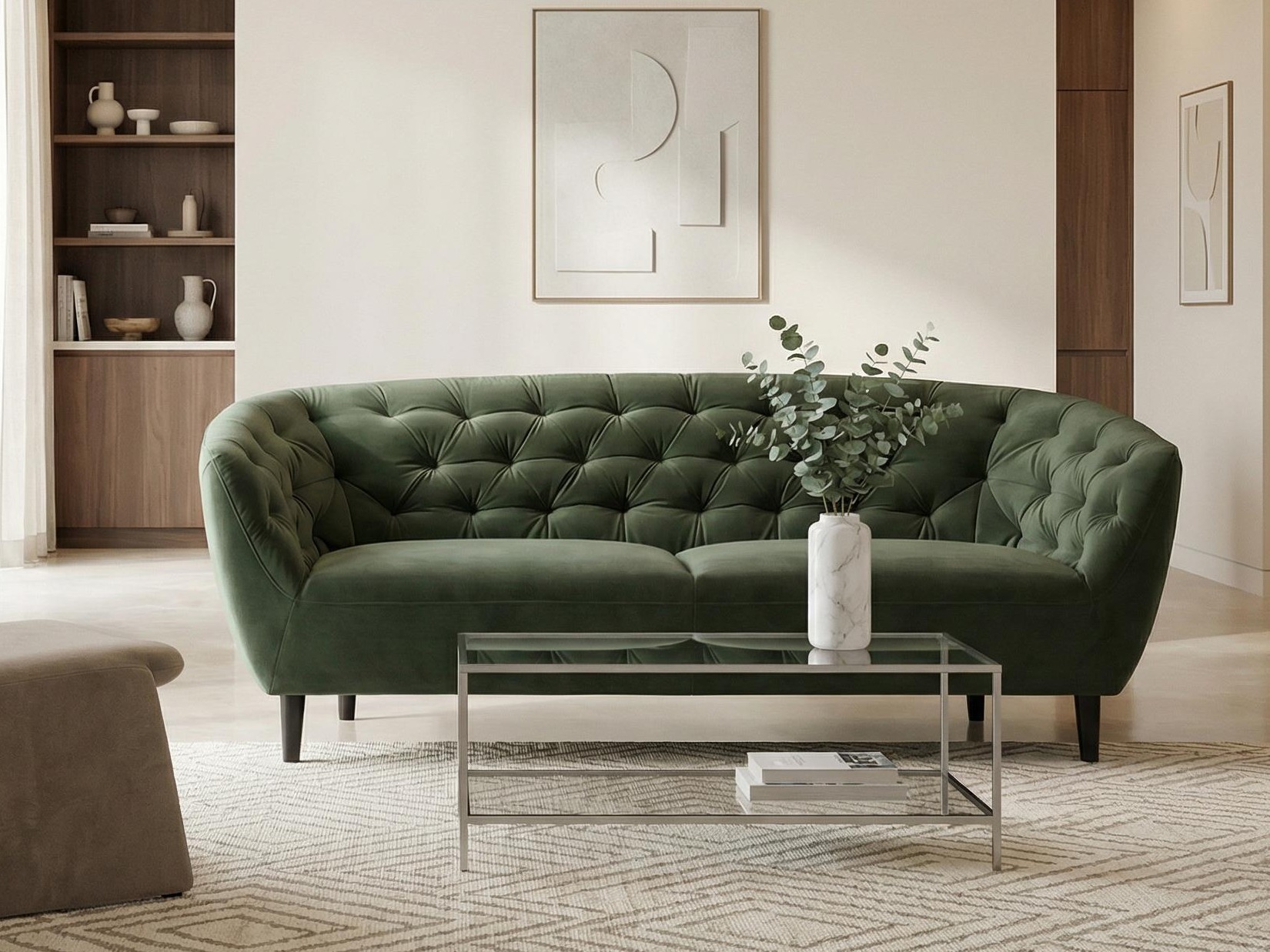 Chesterfield sofa Norsica 232 (Dark green)