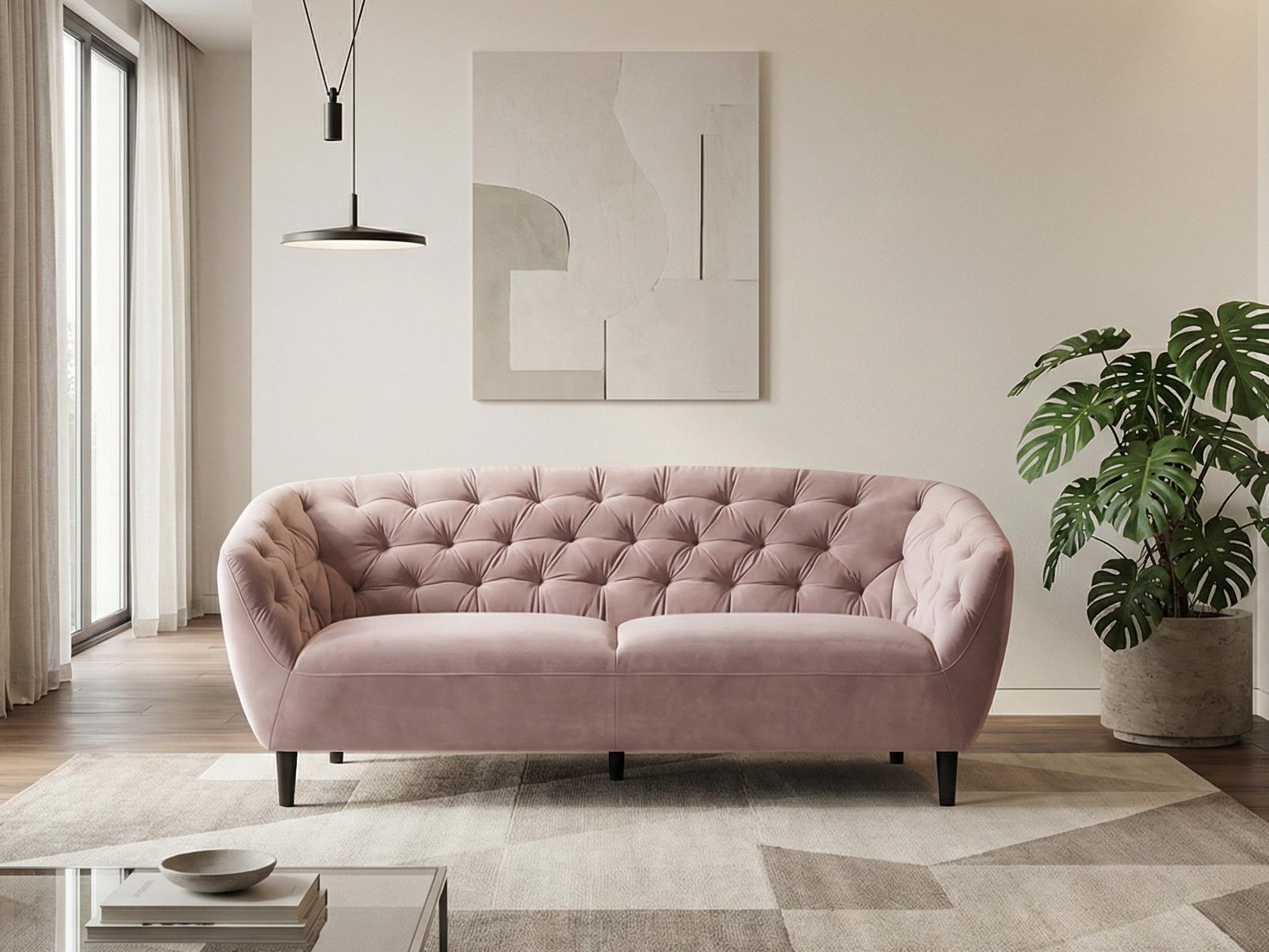 Chesterfield sofa Norsica 232 (Dusty pink)