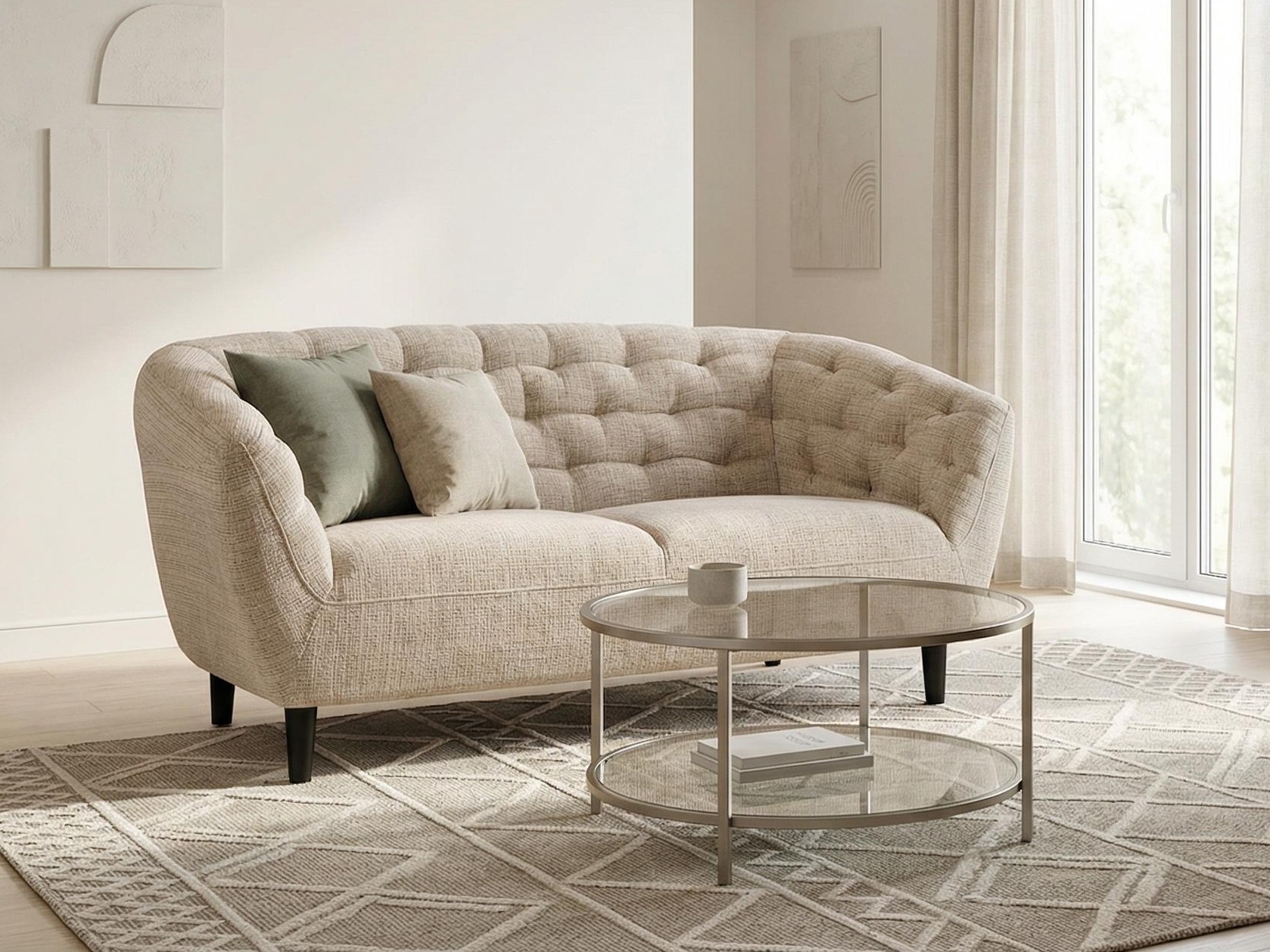 Chesterfield sofa Norsica 260 (Beige)