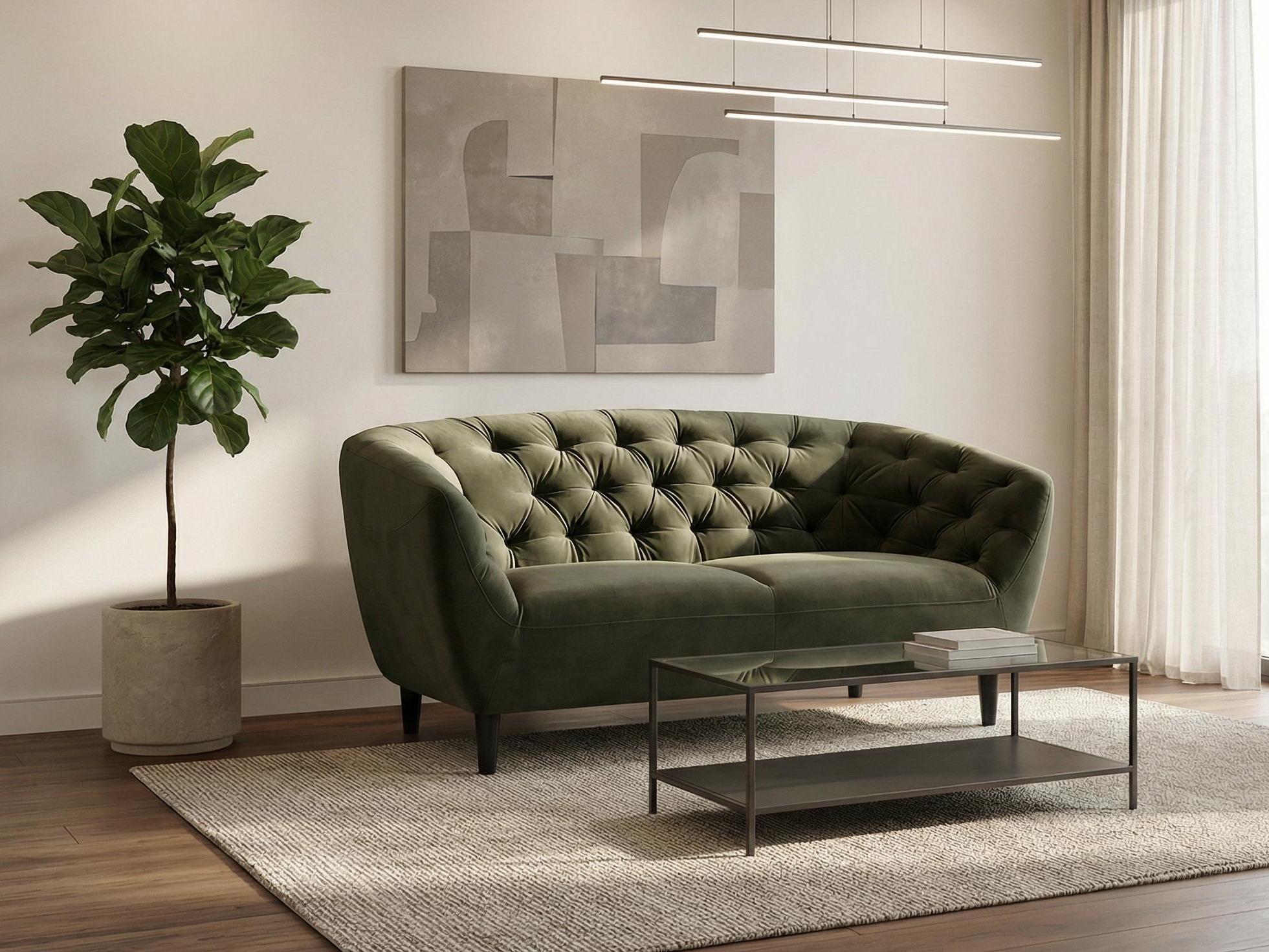 Chesterfield sofa Norsica 260 (Dark green)