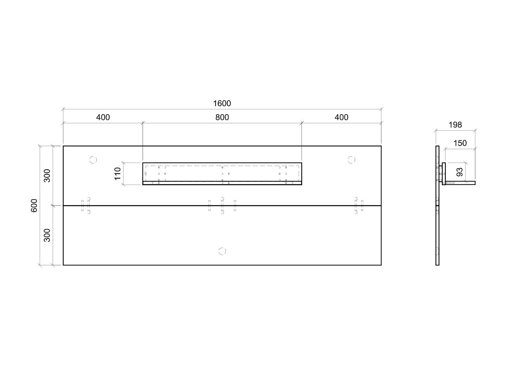 Wall shelf Salsalo 108