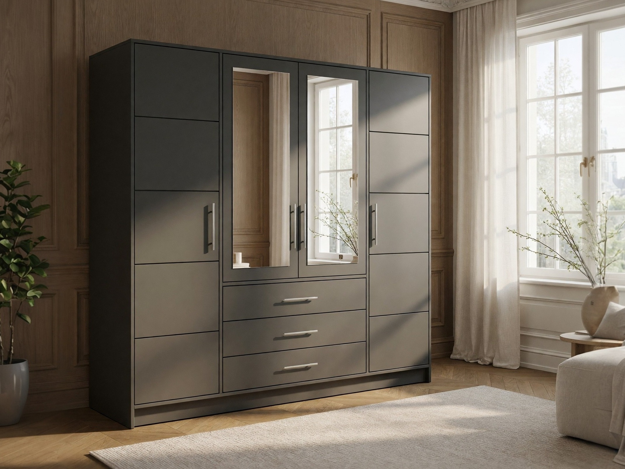 Wardrobe Dortivu (Graphite)