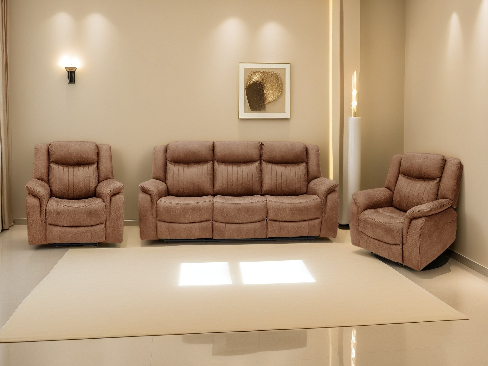 Armchair recliner Odelori 100 (Brown)