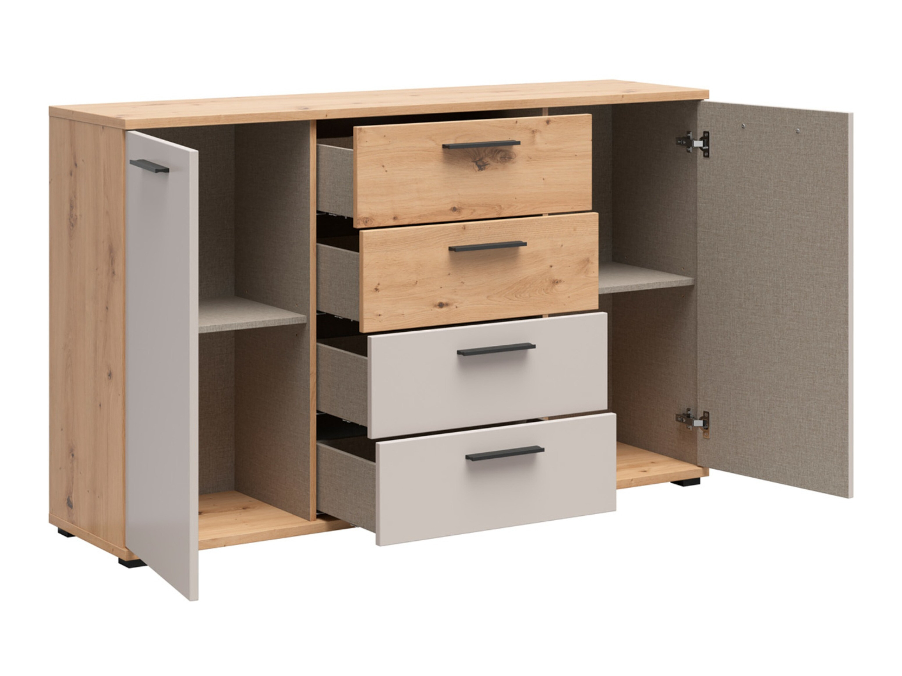 Chest of drawers Livcali 101 (Artisan oak + Cashmere)