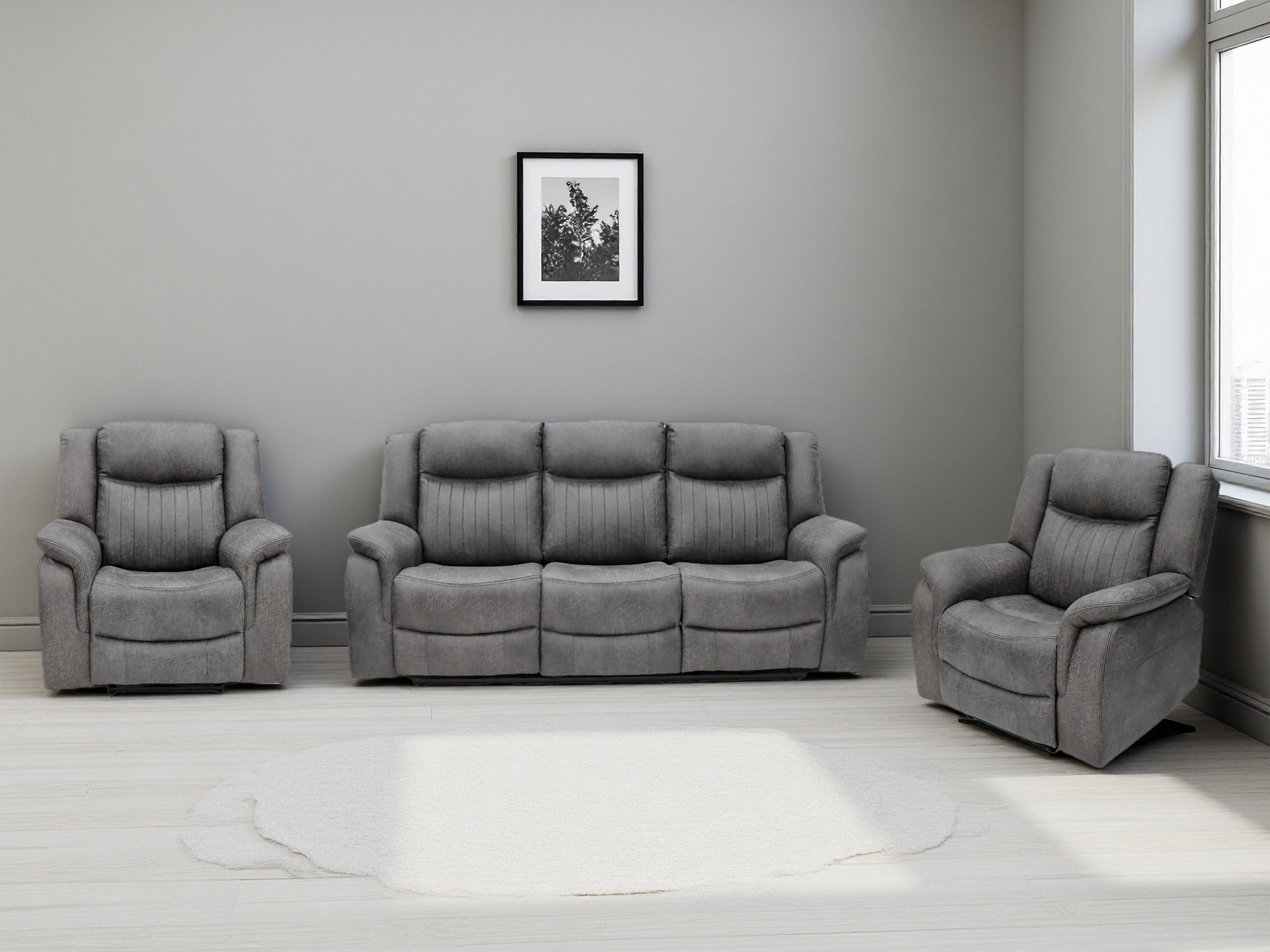 Upholstered furniture set Odelori 103 (Grey)