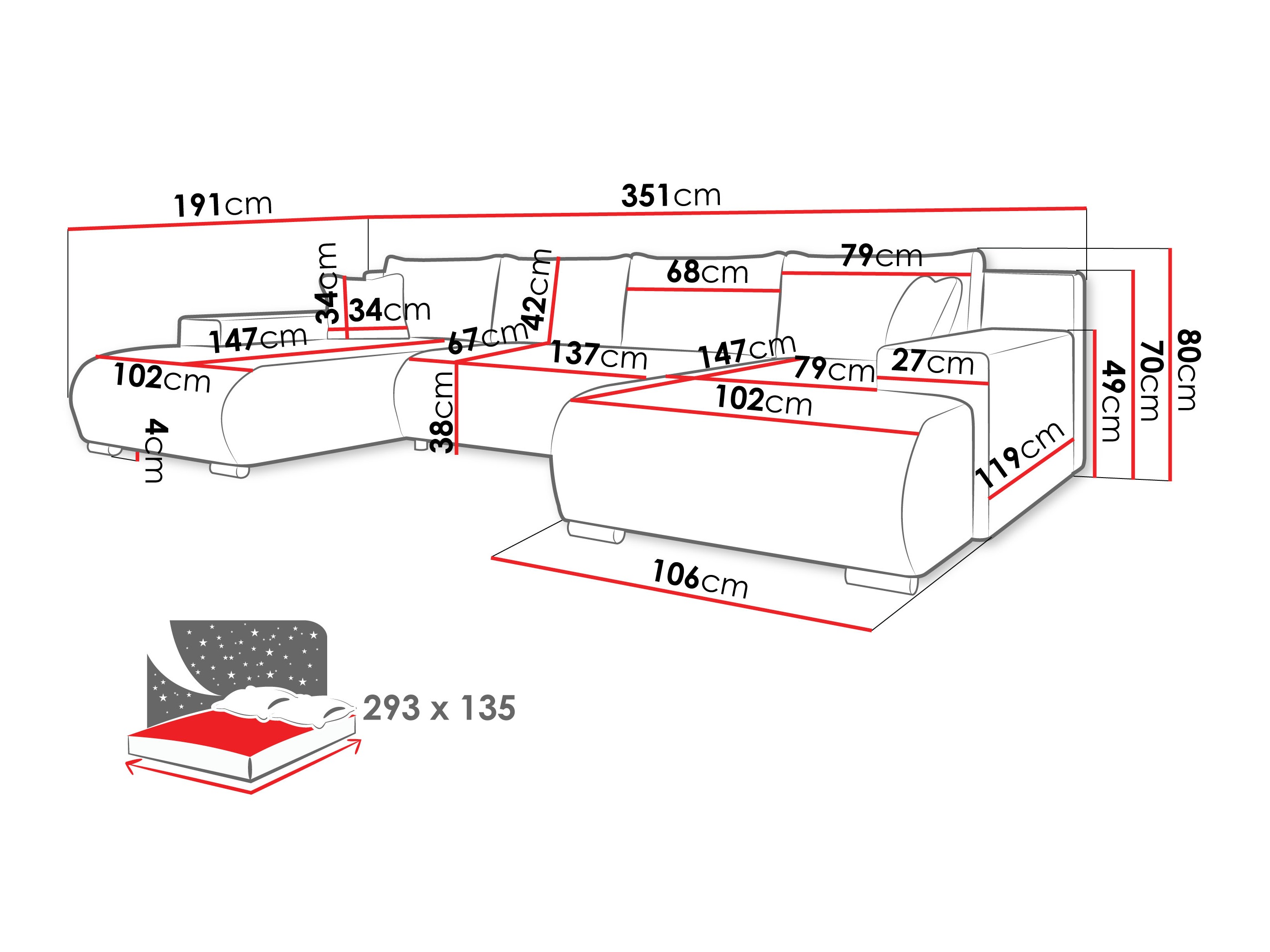 Corner sofa Comfivo Equus (Bella 05)