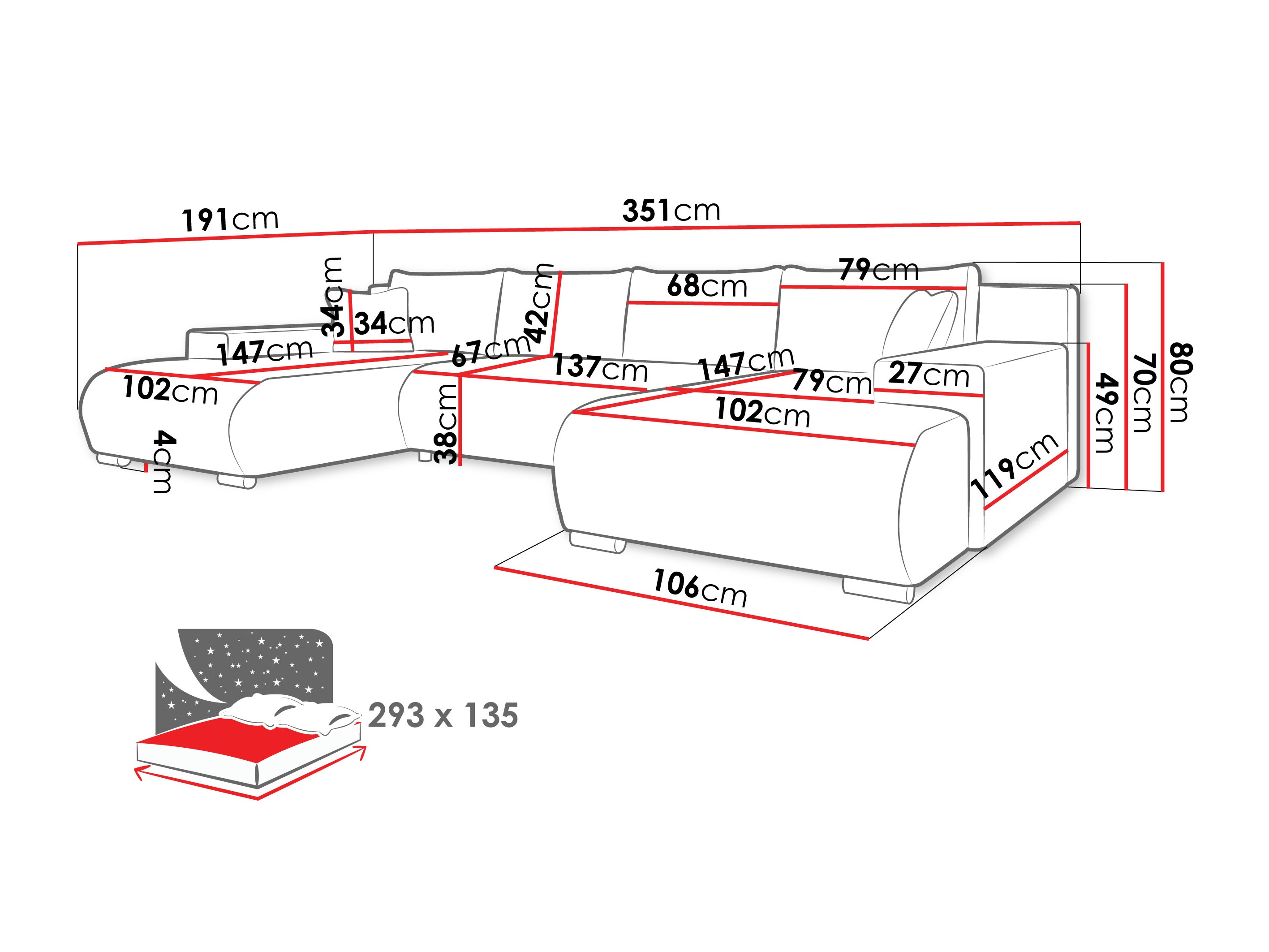 Corner sofa Comfivo Equus (Lumo 30)