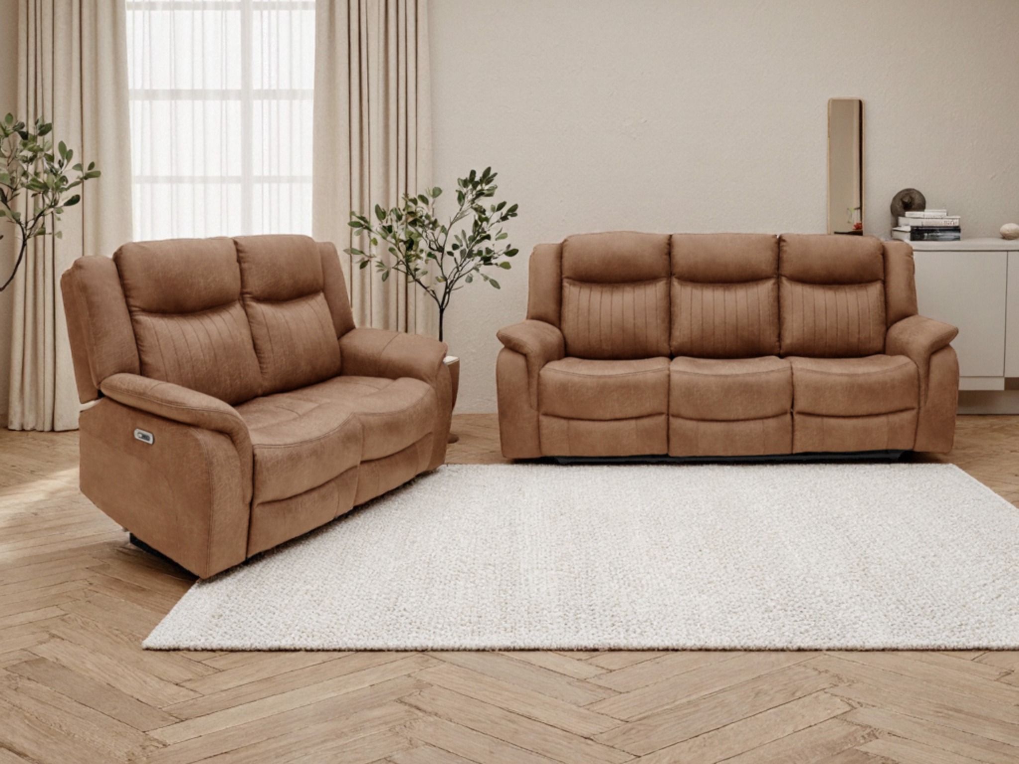 Sofa recliner Odelori 101 (Brown)