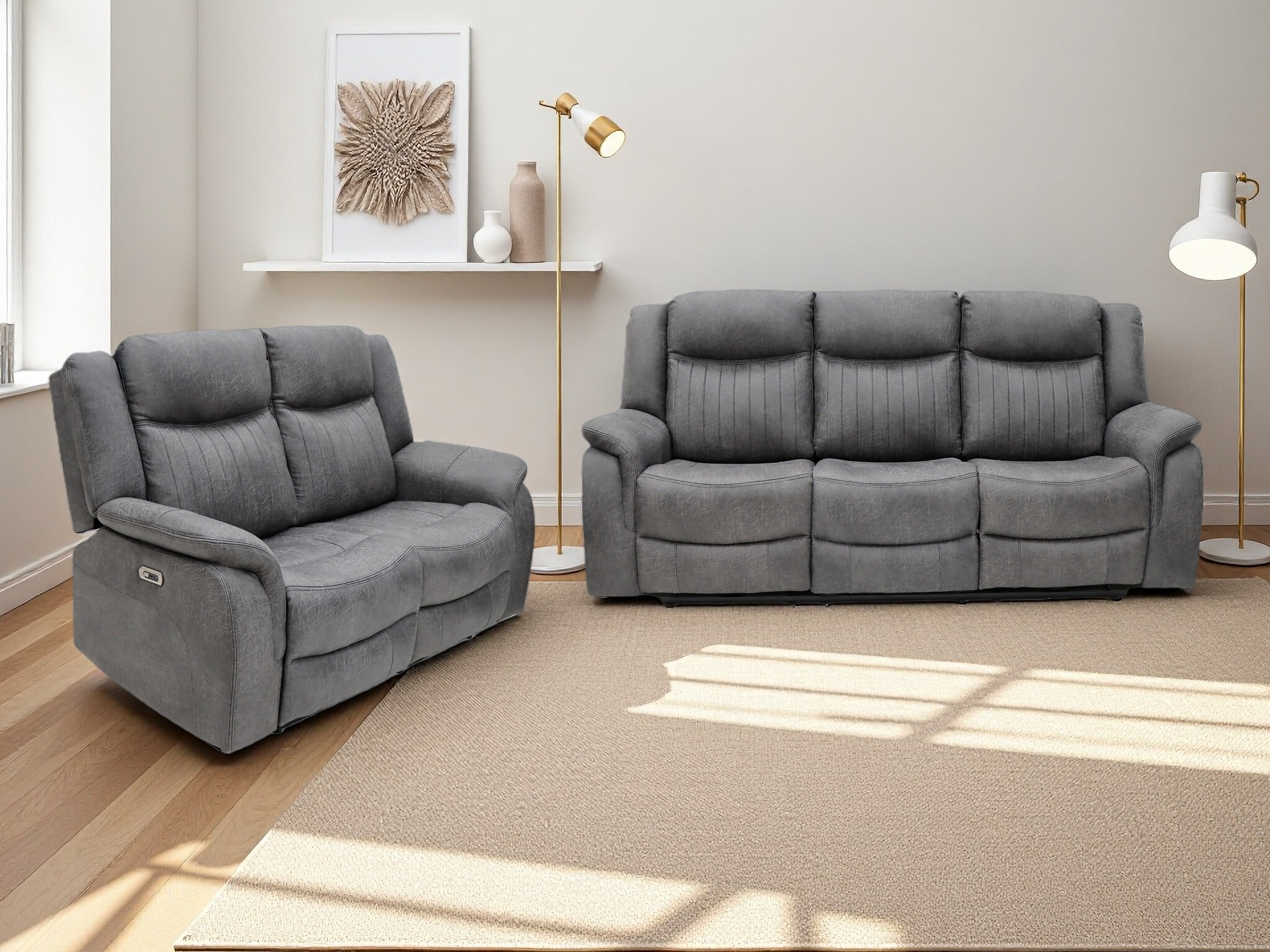 Upholstered furniture set Odelori 104 (Grey)