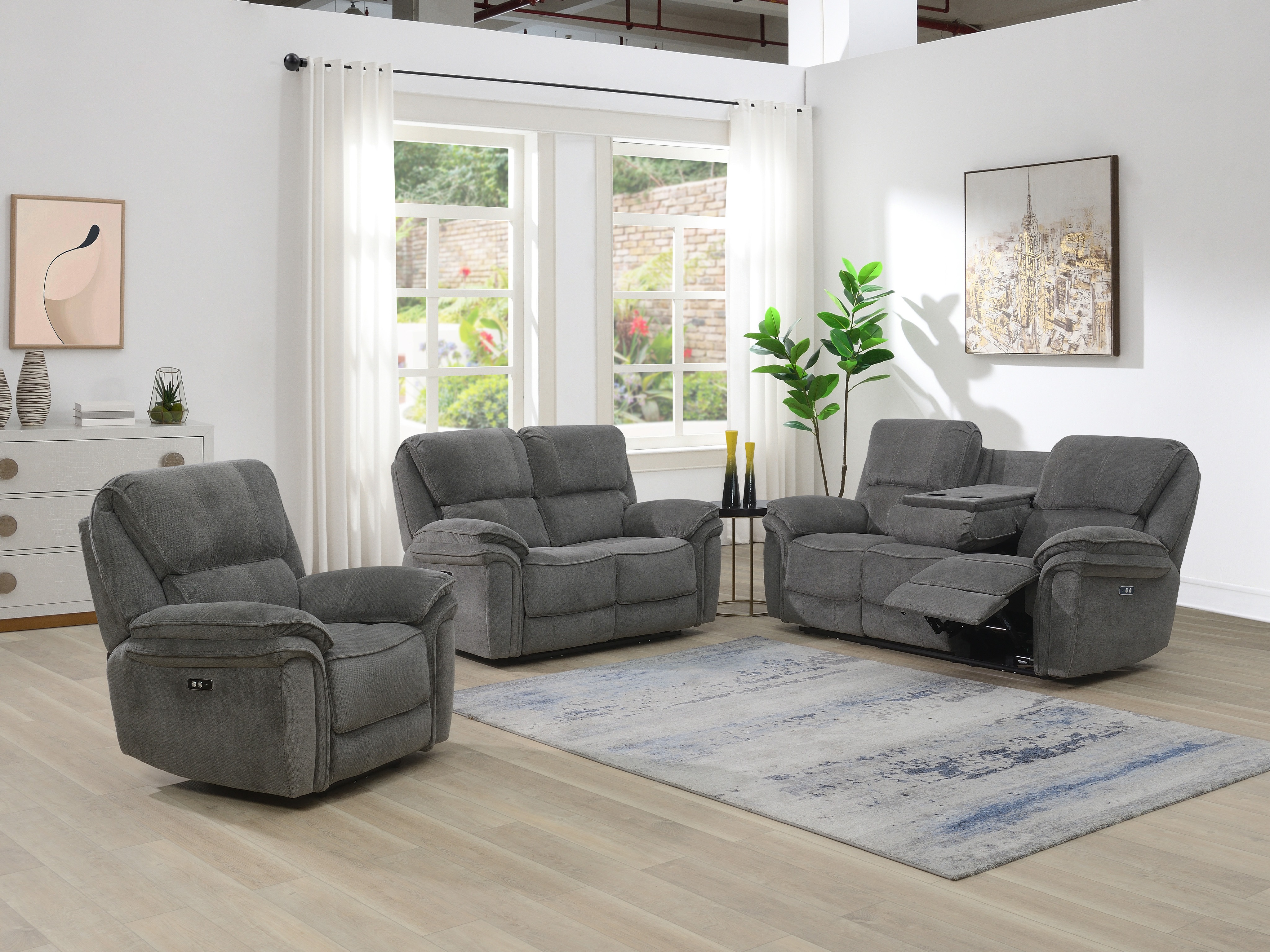 Armchair recliner Orlevae 100 (Dark grey)