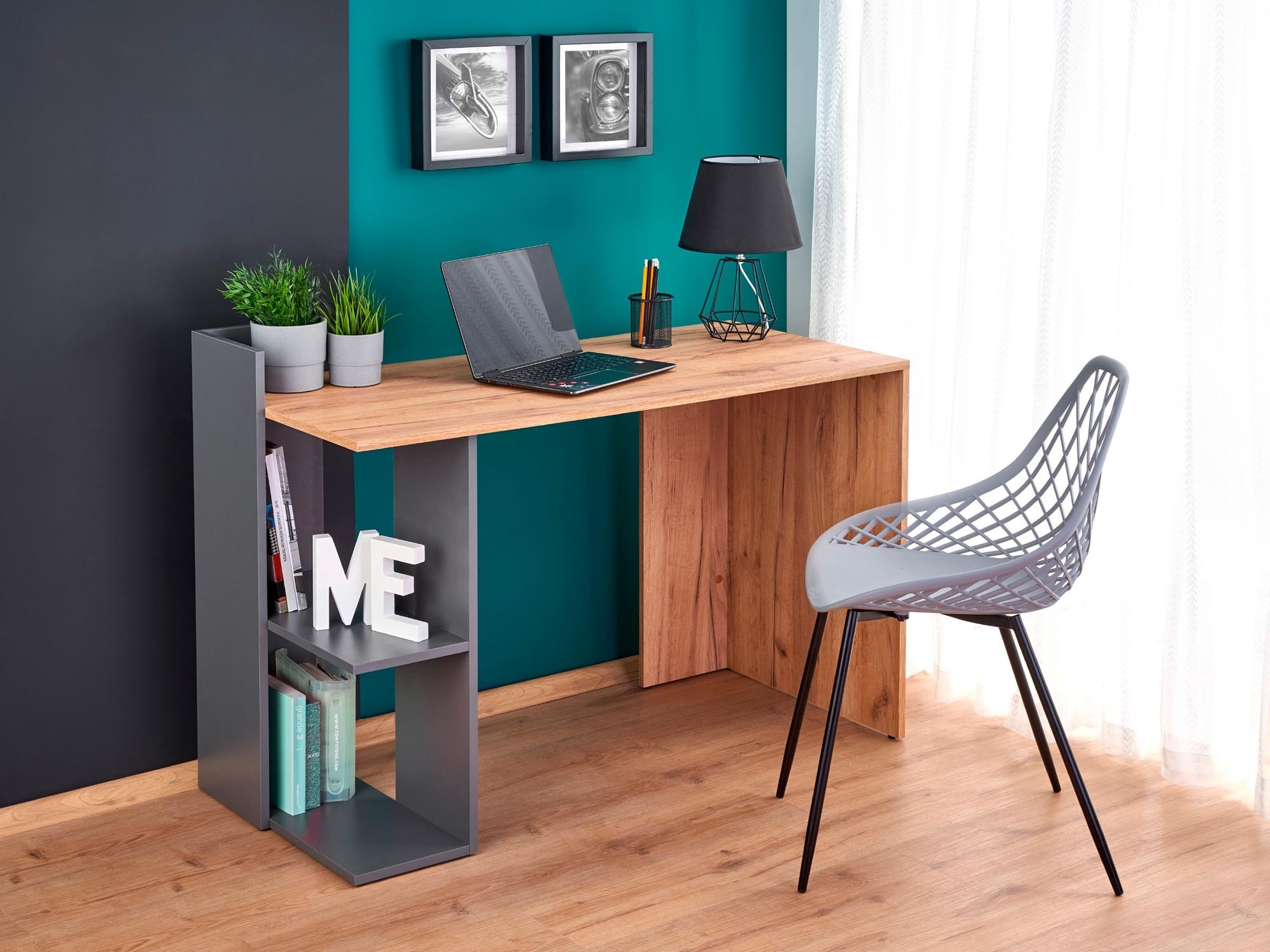 Desk Houston 825 (Oak + Anthracite)