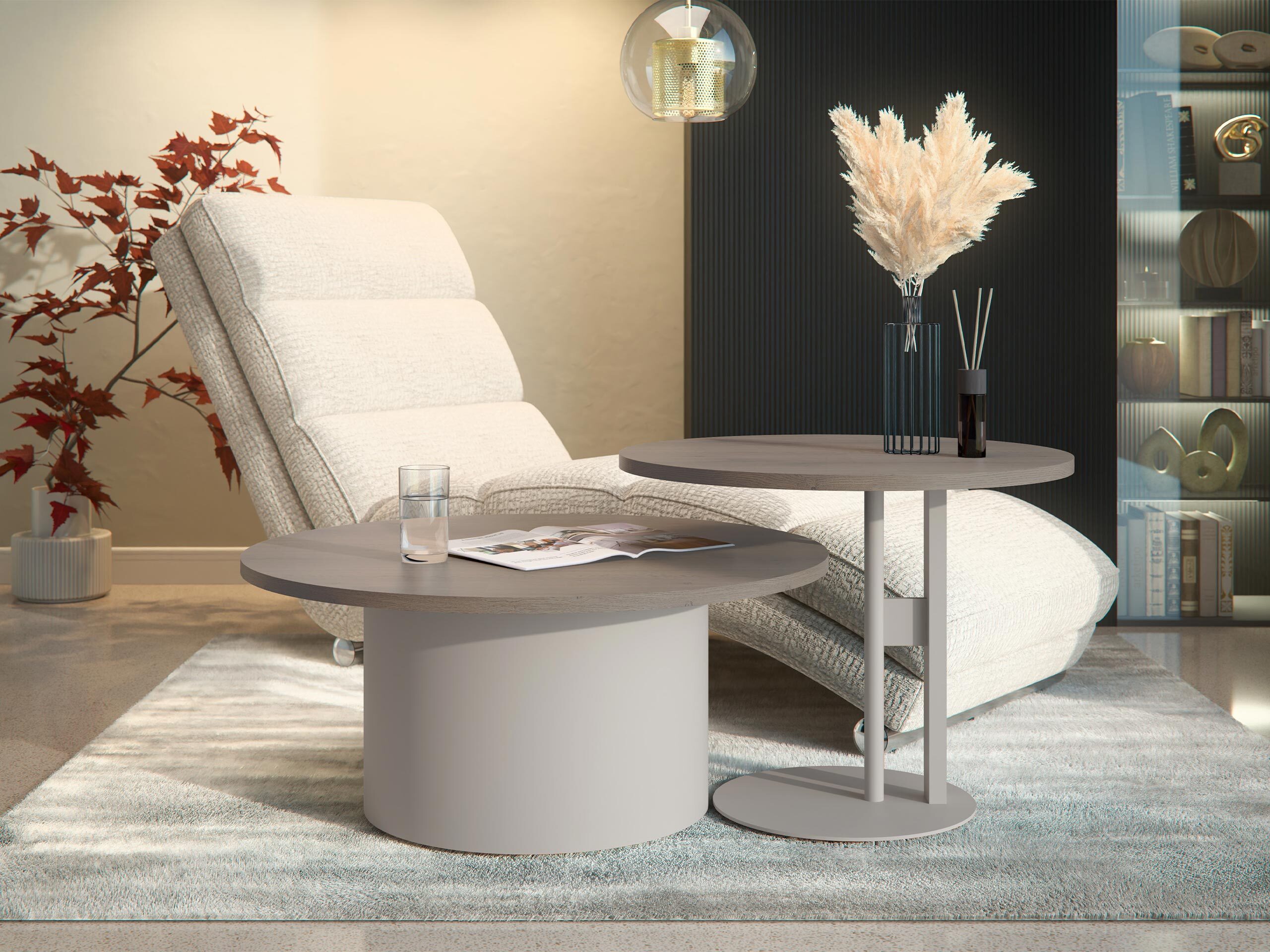 Nest of coffee tables Oswego 160 (Oak)