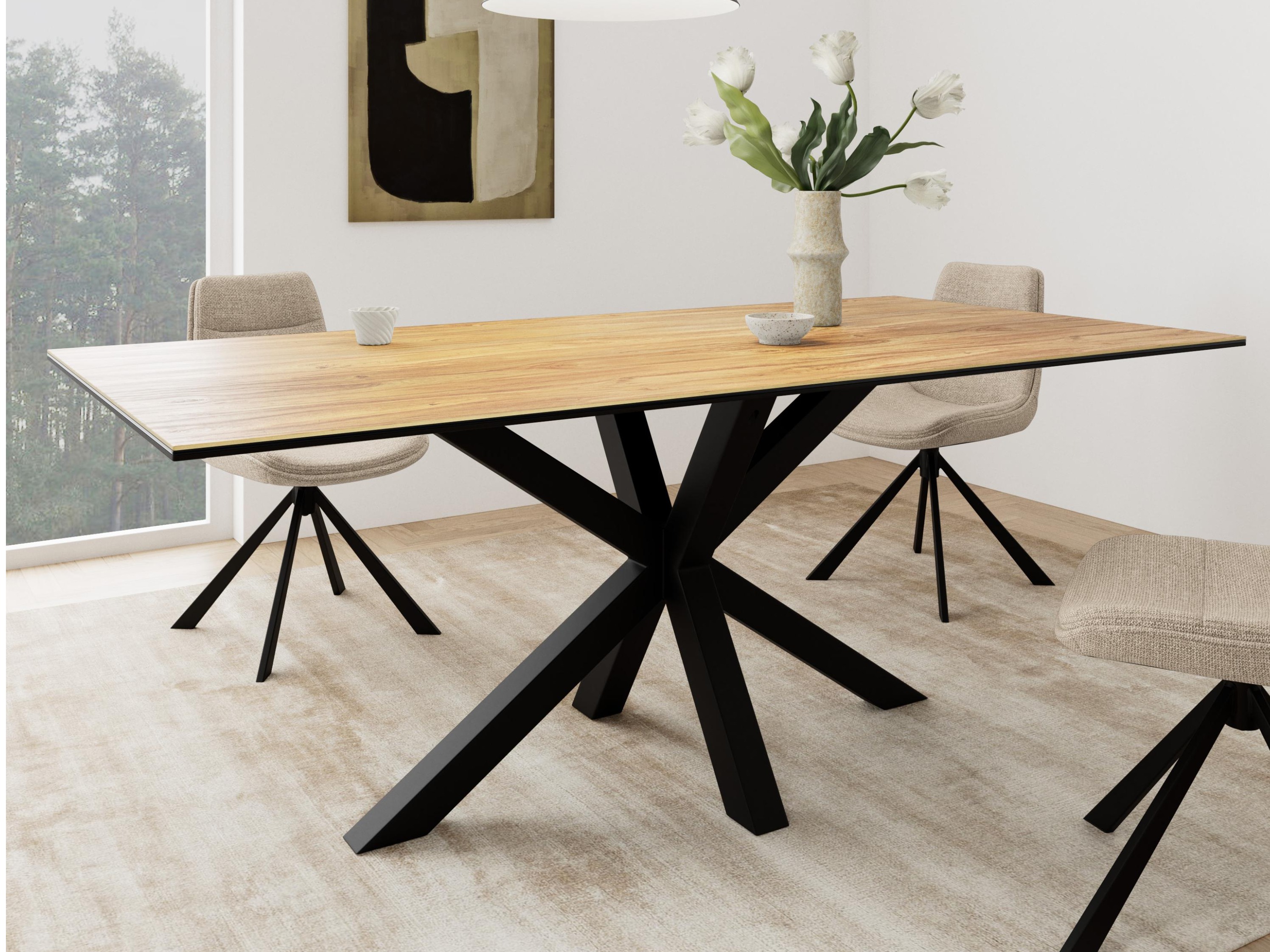 Table Norsica 394 (Wild oak + Black)