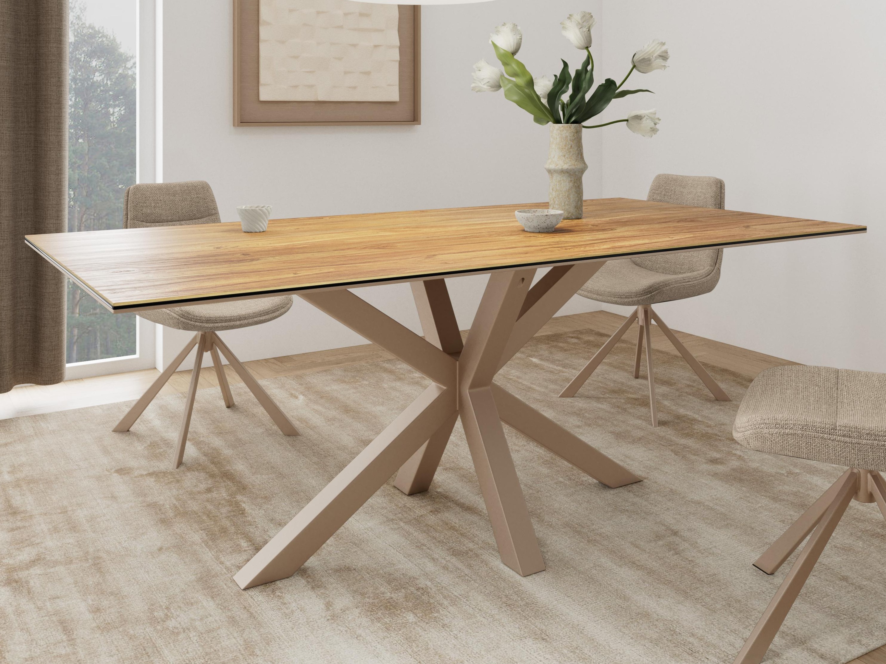 Table Norsica 394 (Wild oak + Grey)