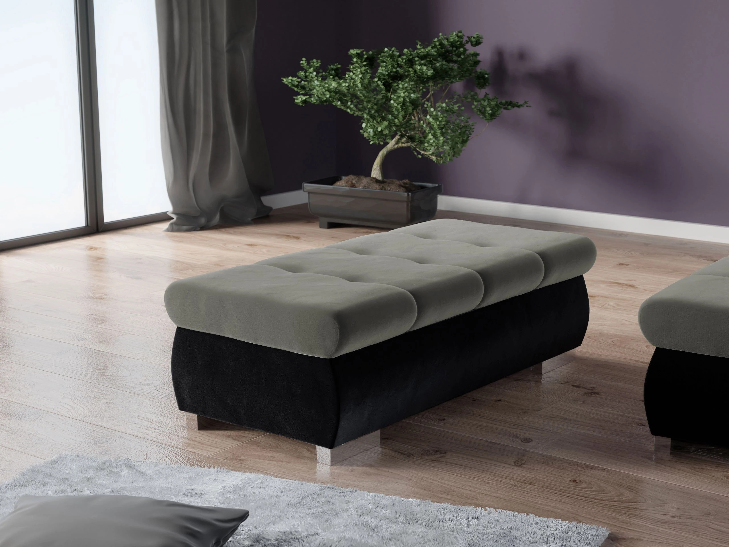 Upholstered bench Comfivo Nitor I (Magic Velvet 2219 + Magic Velvet 2217)
