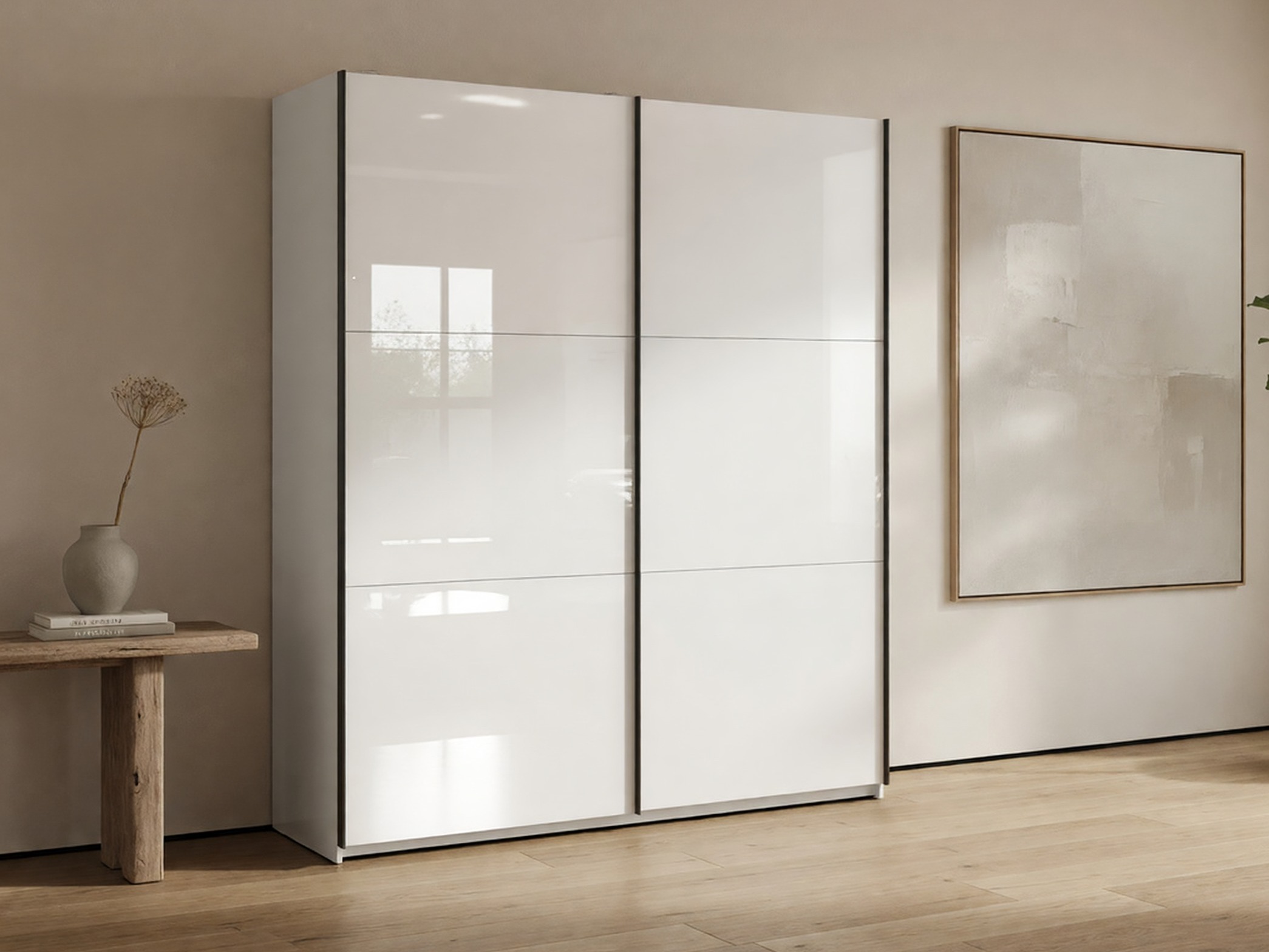 Wardrobe Livevaro 109 (Glossy white)
