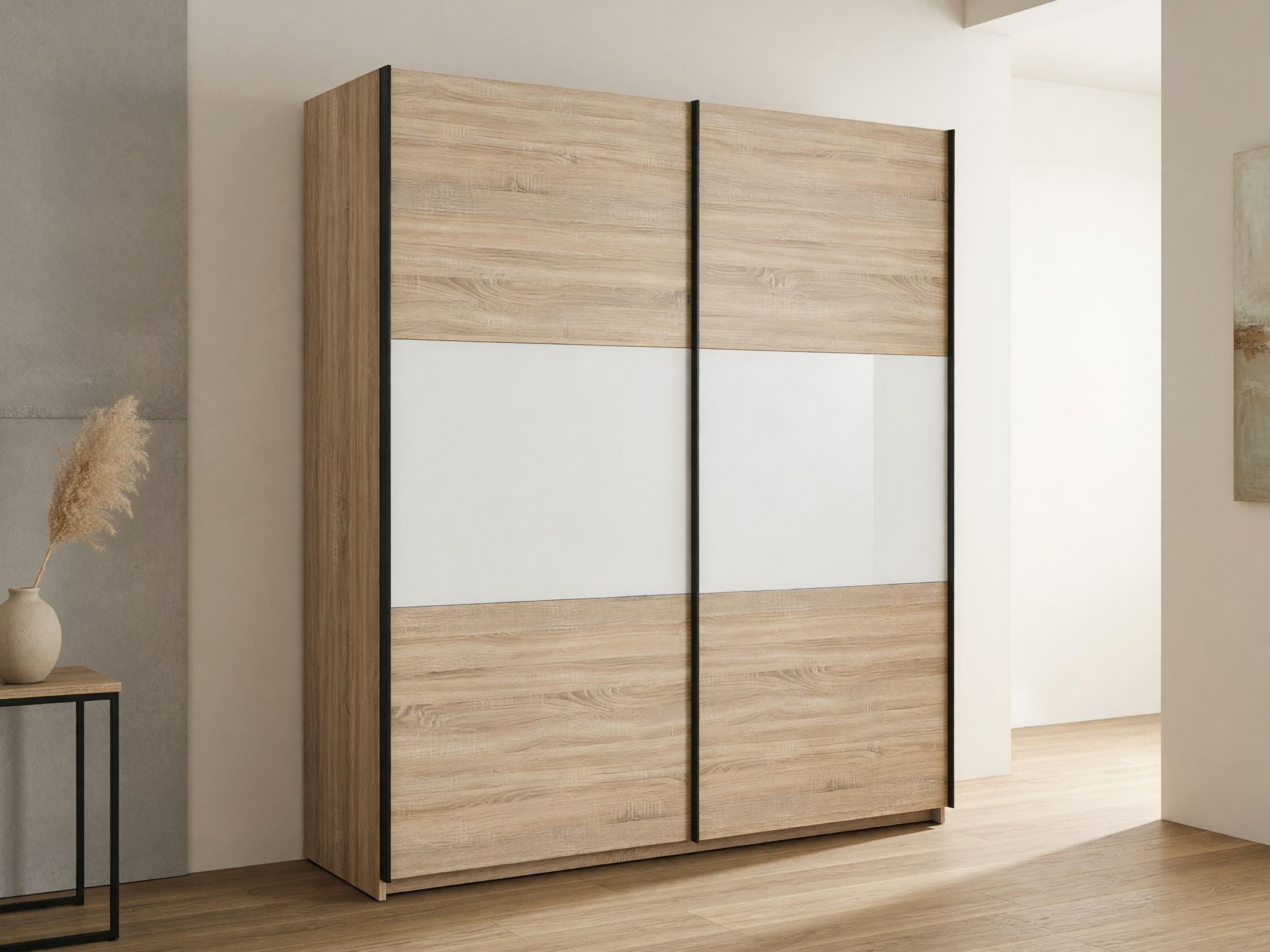 Wardrobe Livevaro 109 (Sonoma oak + White)
