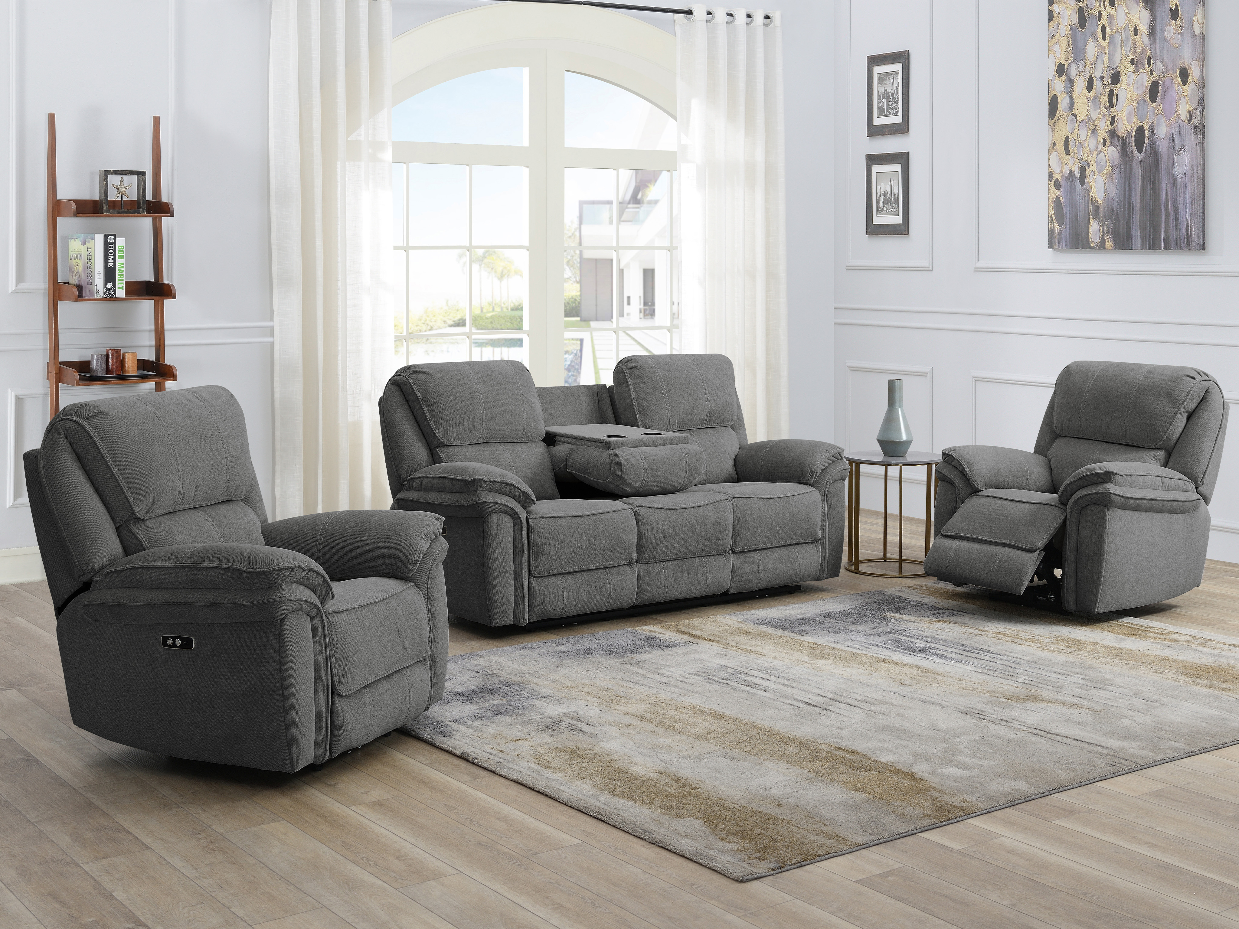 Upholstered furniture set Orlevae 103 (Dark grey)