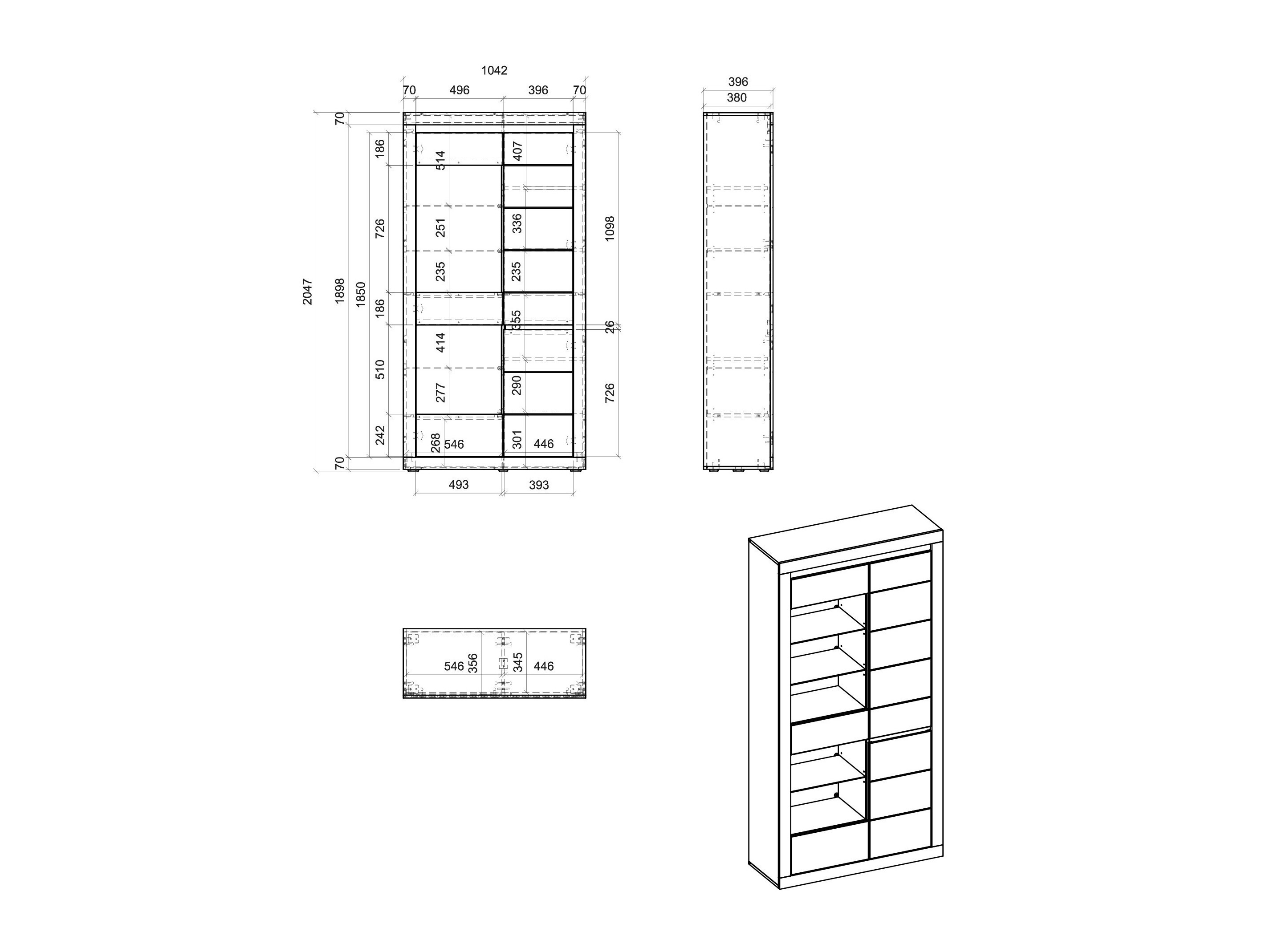 Bookcase Ophtola 114