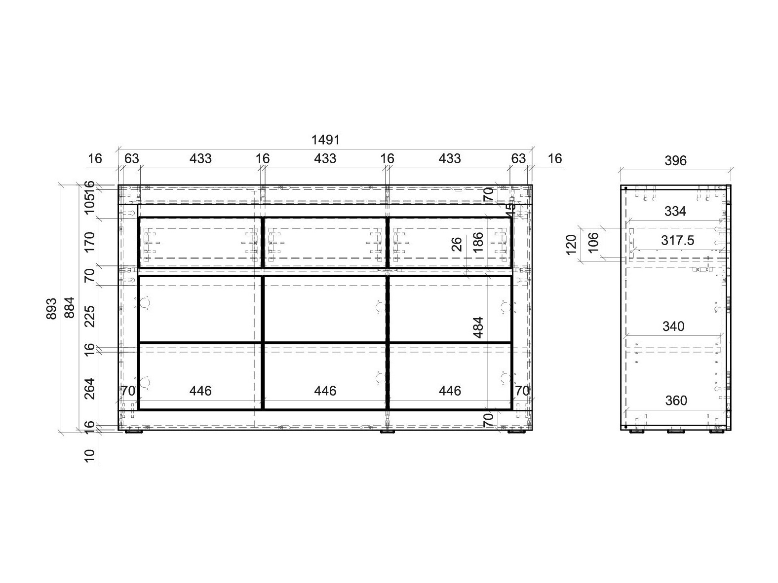 Chest of drawers Ophtola 109