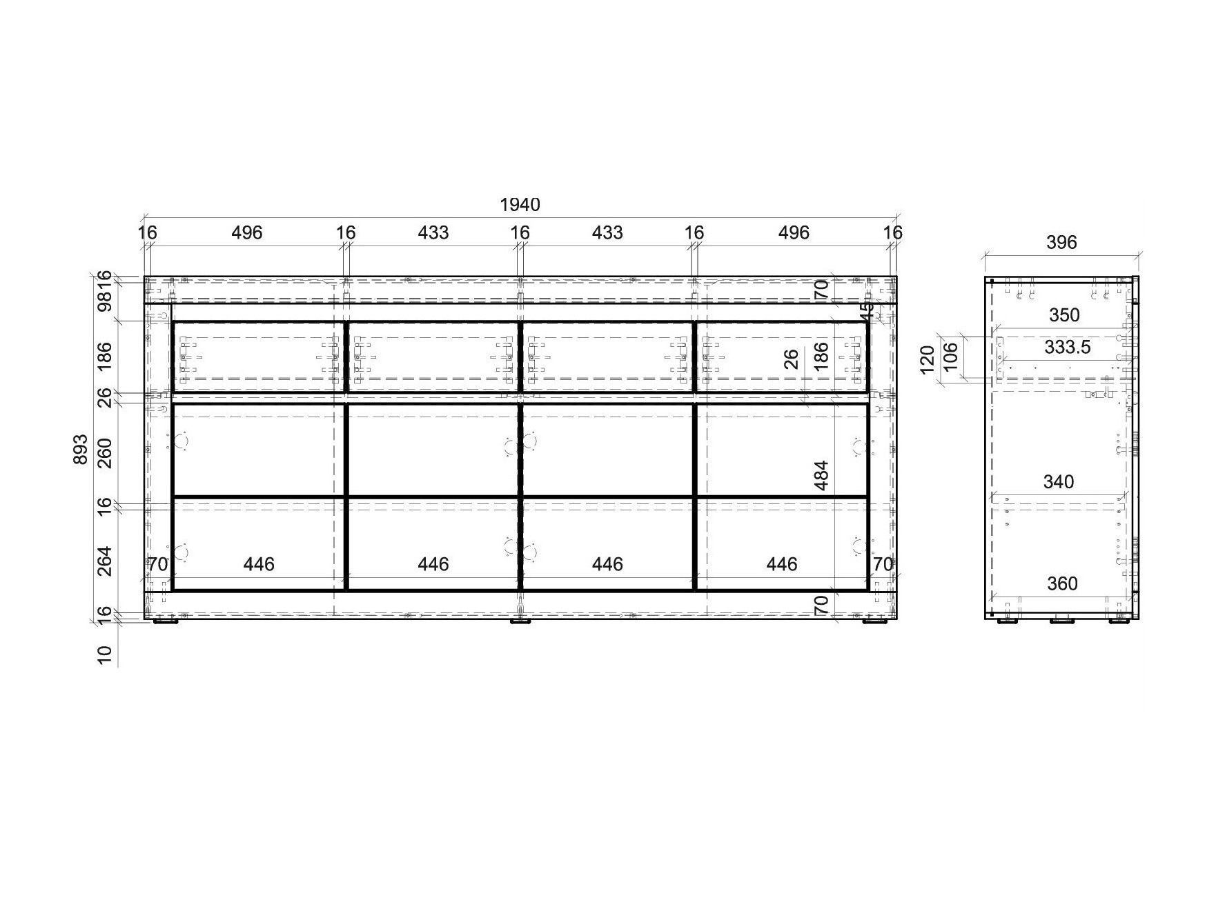 Chest of drawers Ophtola 110