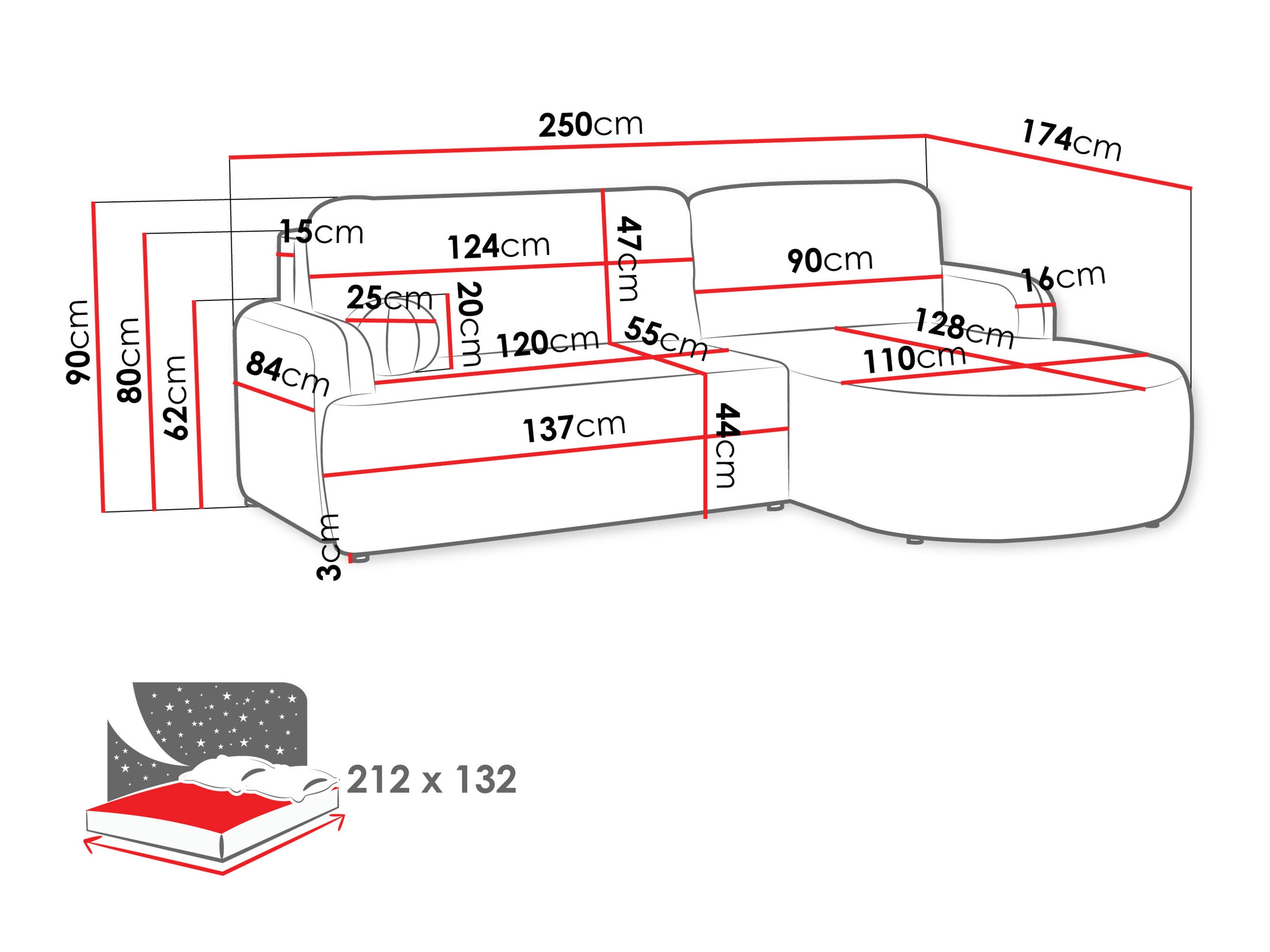 Corner sofa Comfivo Popis (Coral 45)
