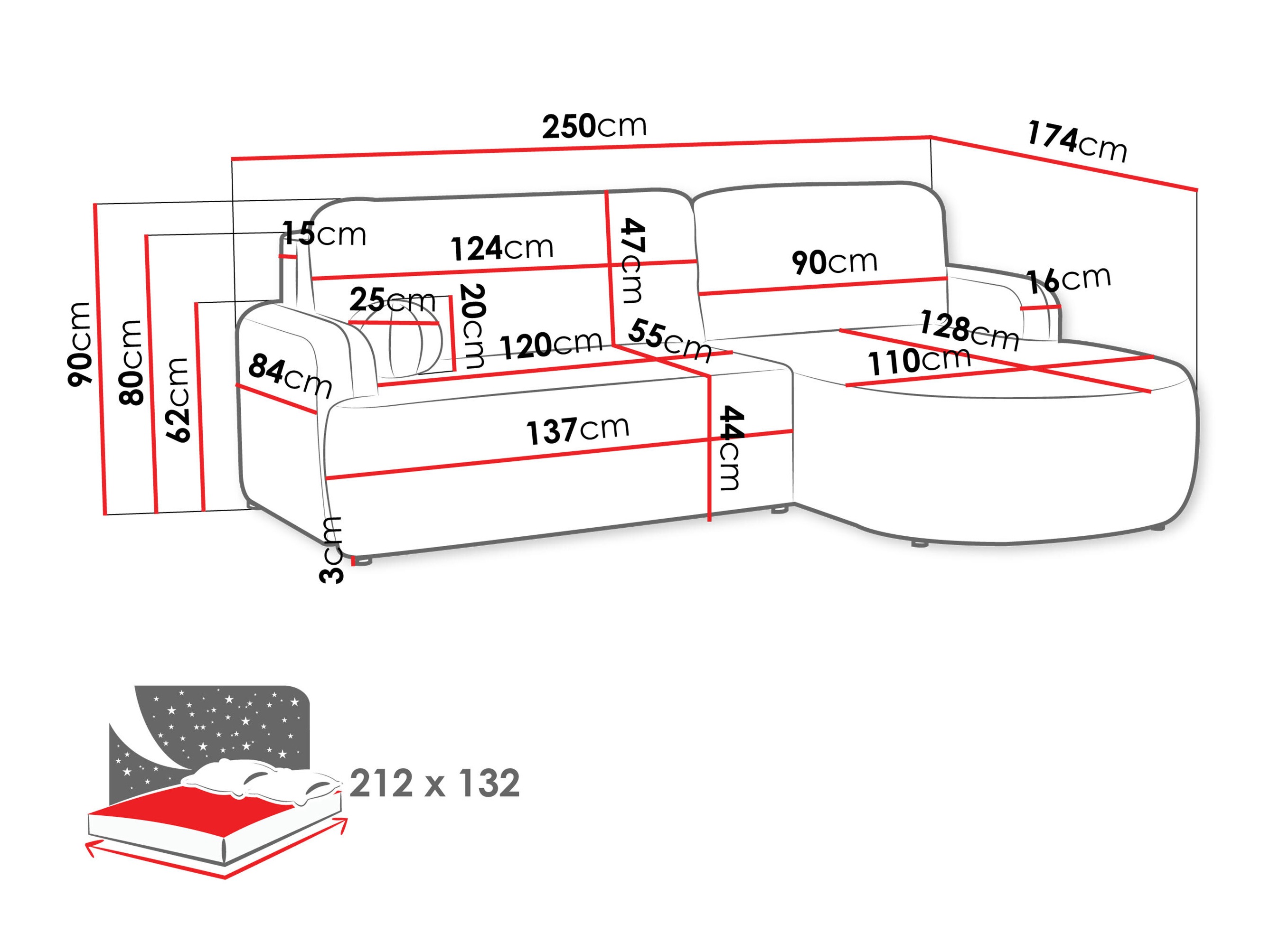 Corner sofa Comfivo Popis (Coral 75)