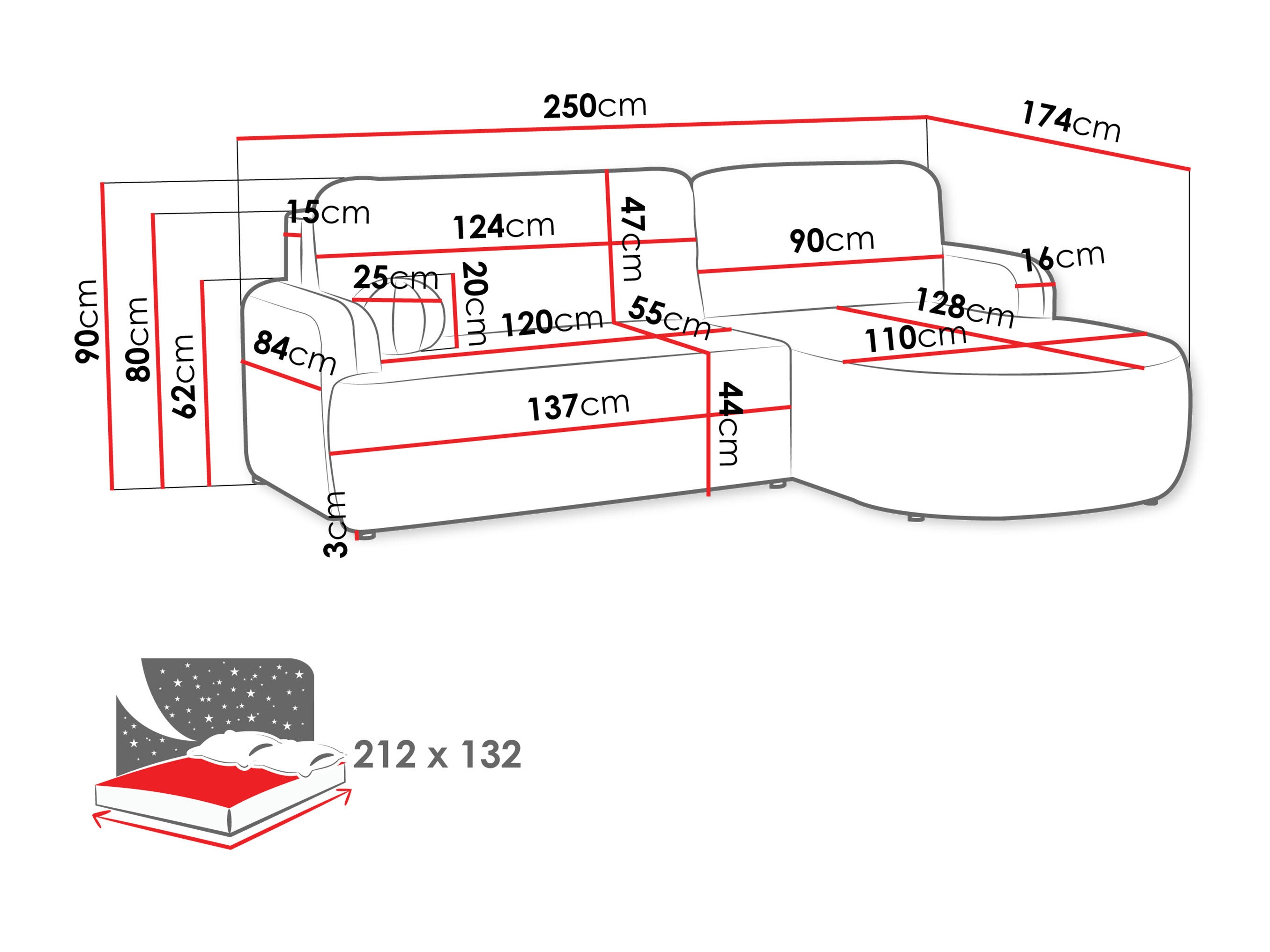 Corner sofa Comfivo Popis (Poso 05)