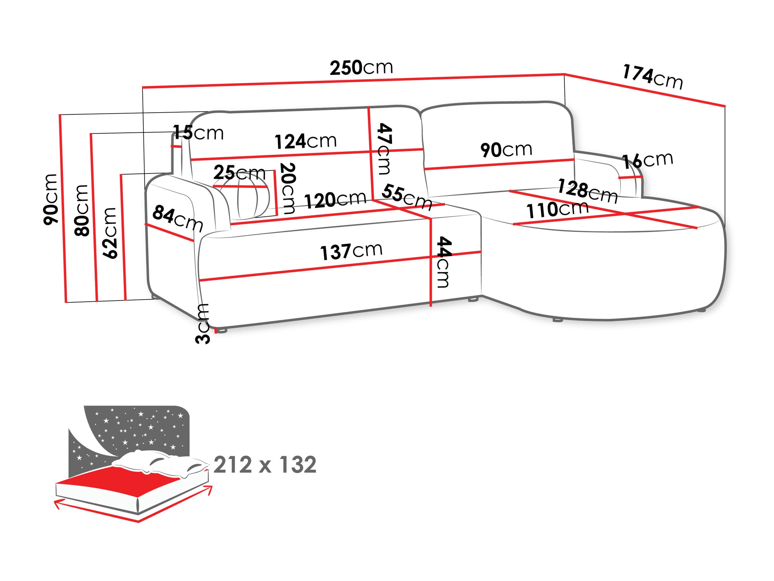 Corner sofa Comfivo Popis (Poso 05)