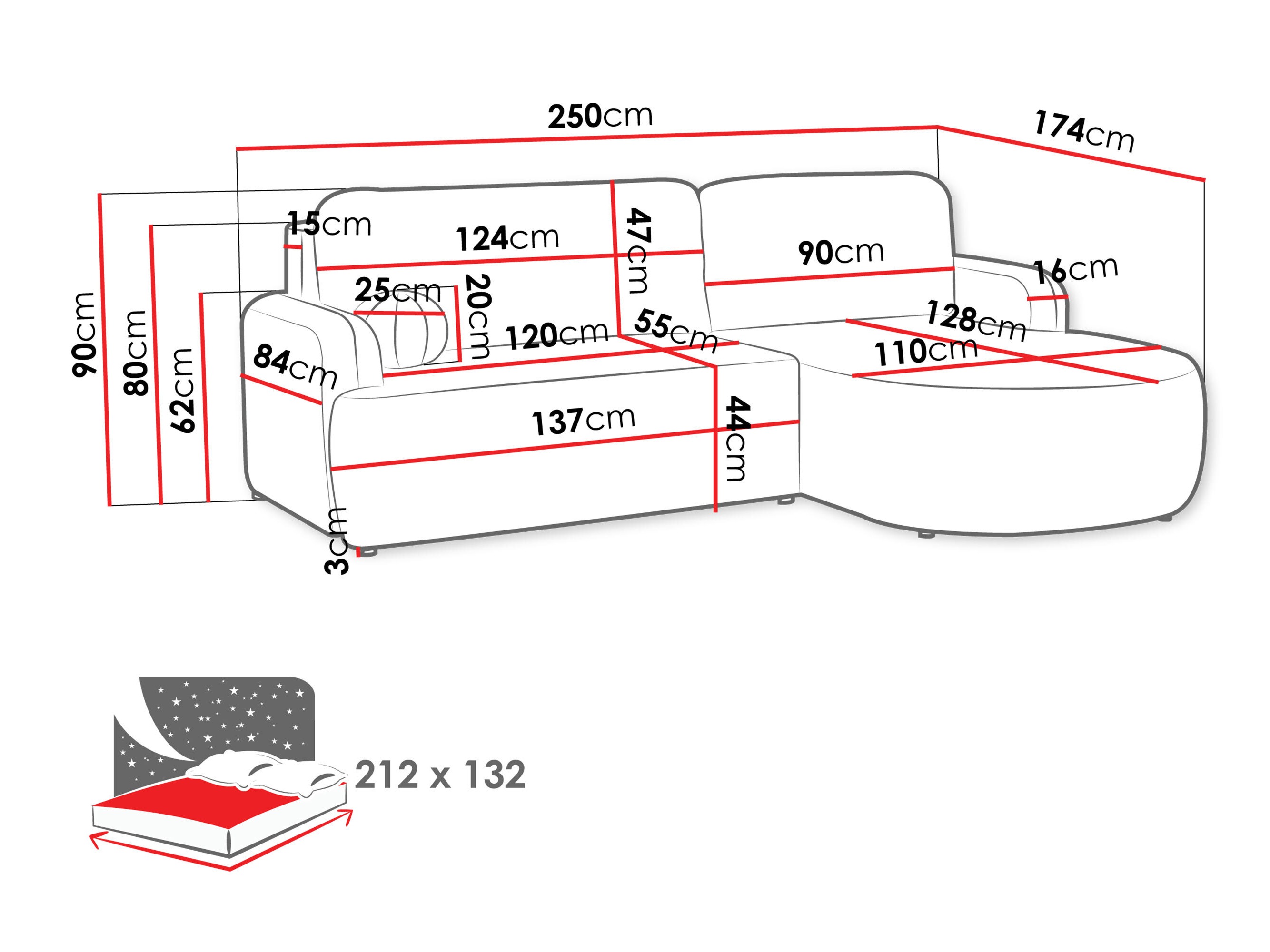 Corner sofa Comfivo Popis (Poso 100)