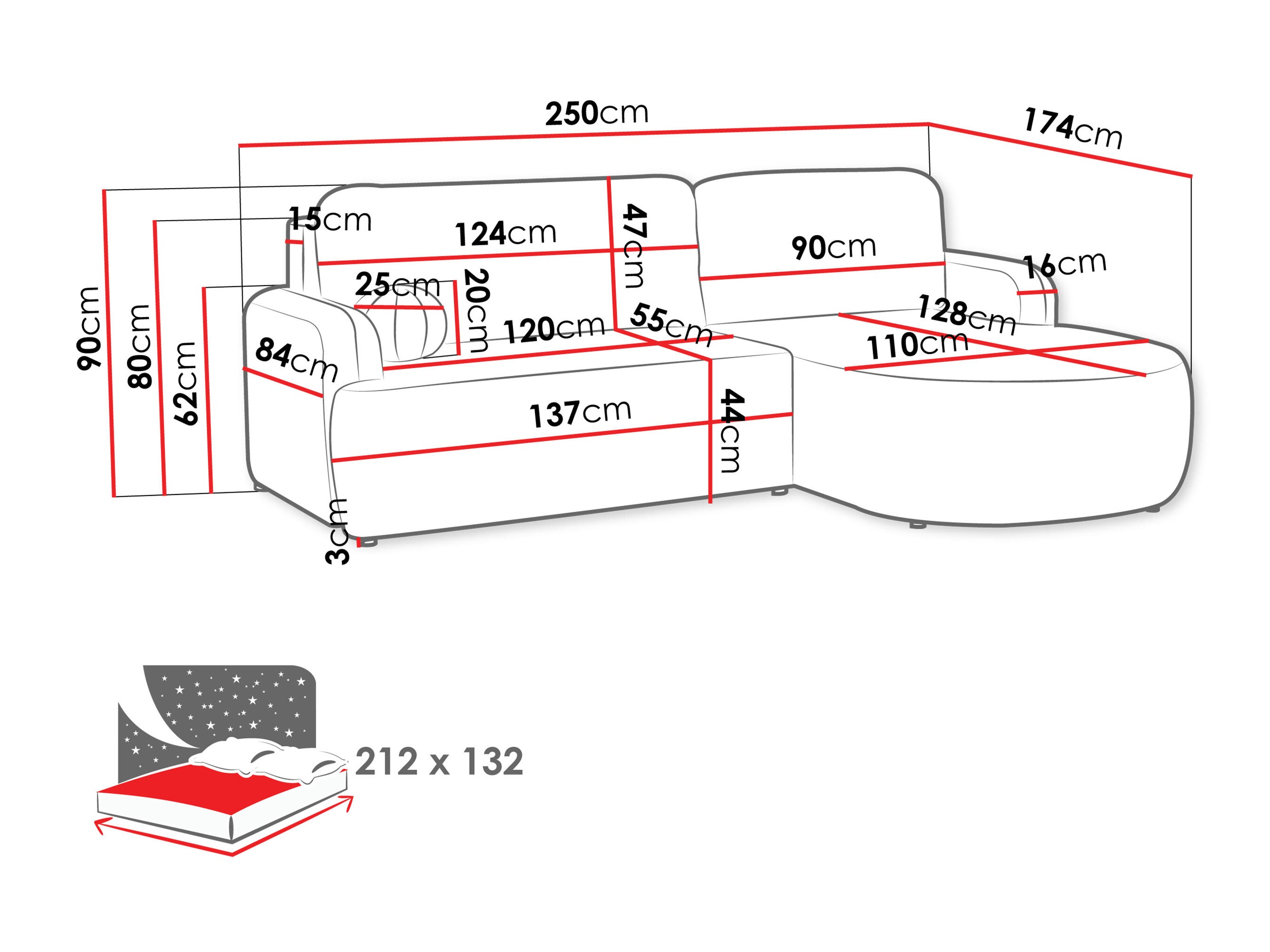 Corner sofa Comfivo Popis (Poso 110)