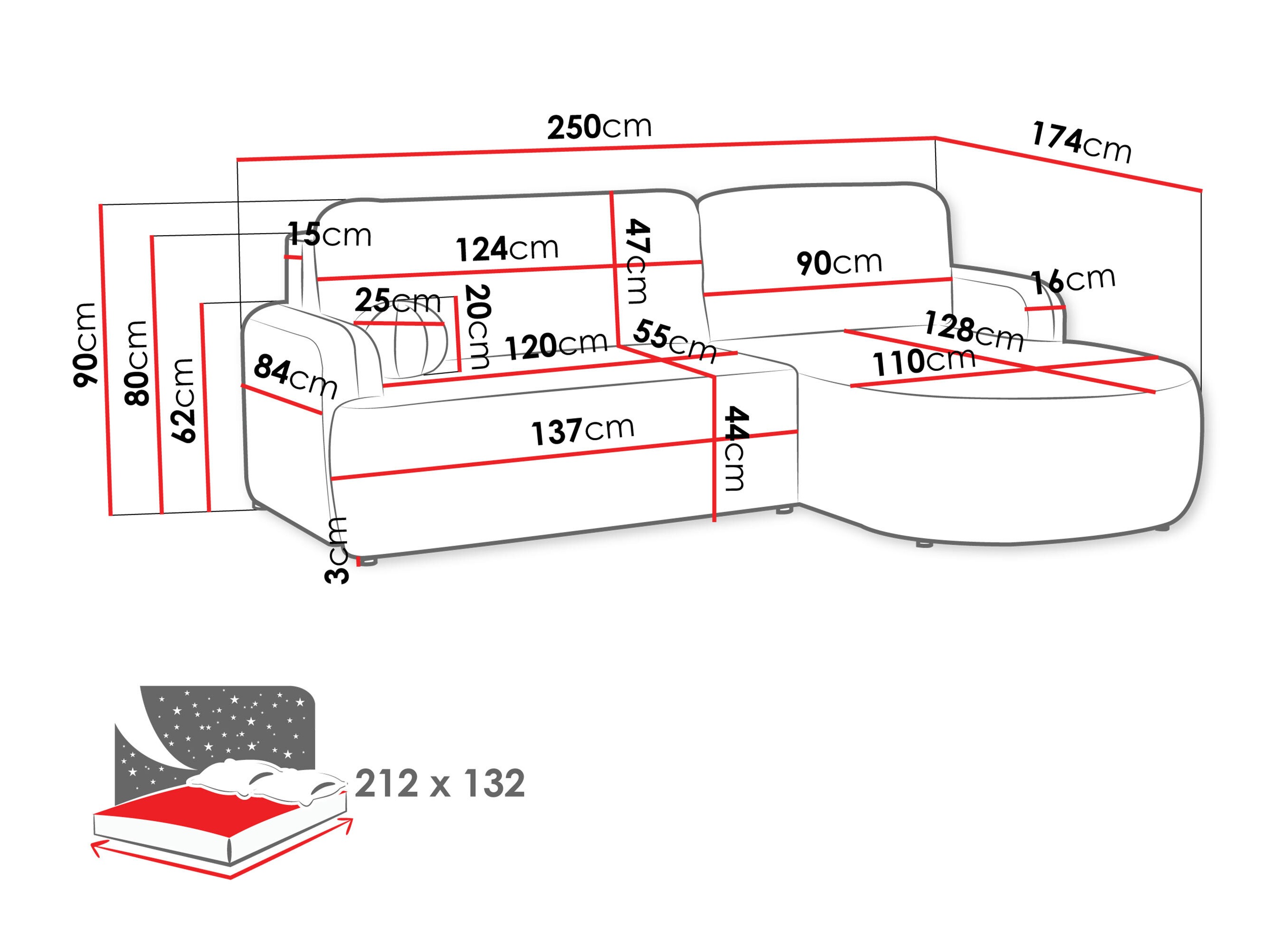 Corner sofa Comfivo Popis (Poso 110)